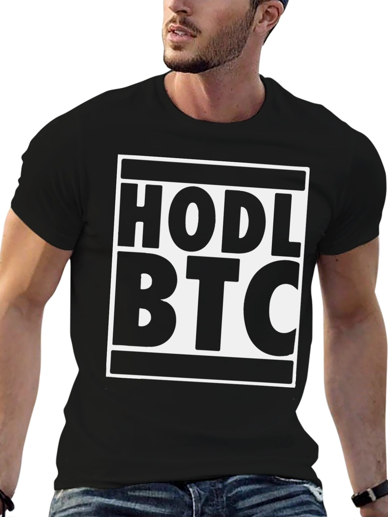 HODL BTC Black T-Shirt - Crypto Investment