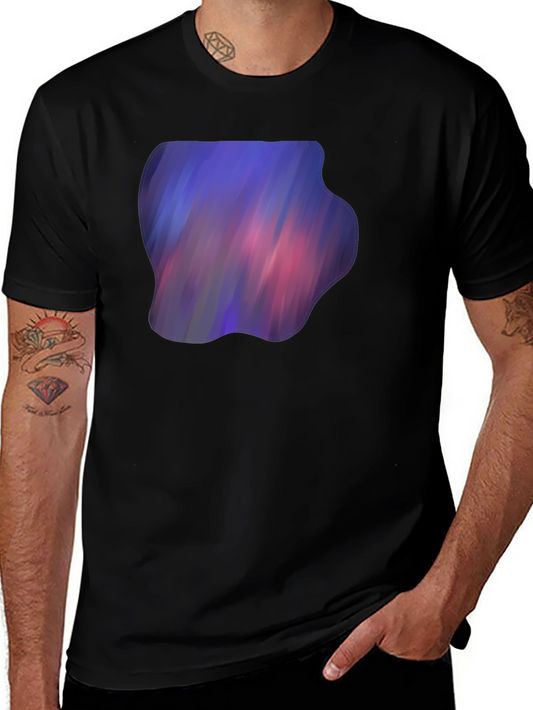Abstract Galaxy Print Black T-Shirt