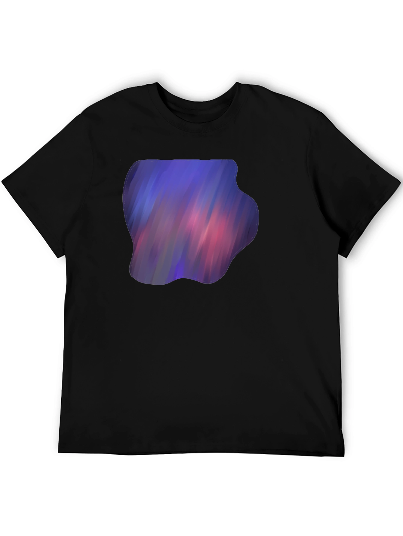 Abstract Galaxy Print Black T-Shirt