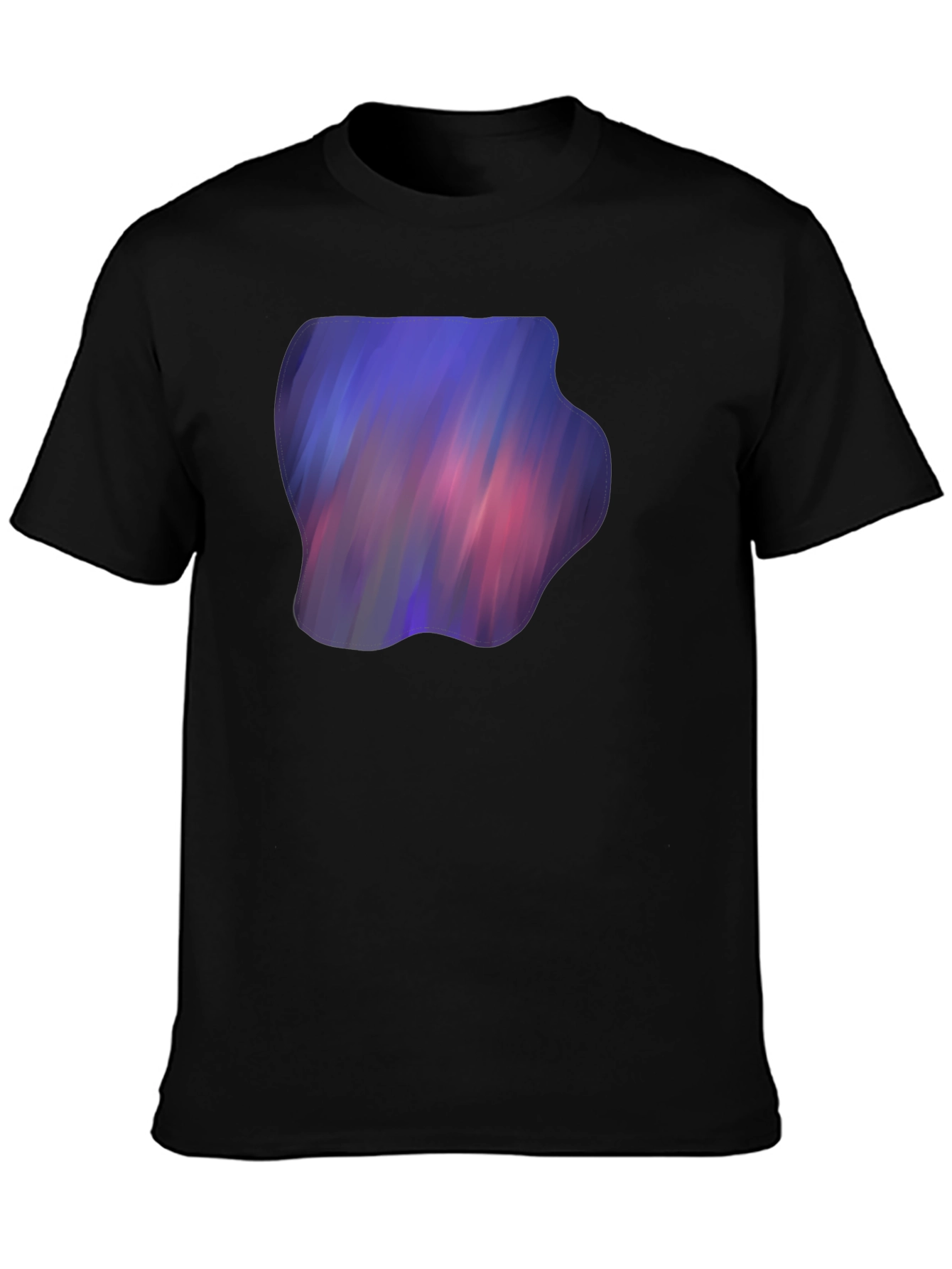 Abstract Galaxy Print Black T-Shirt