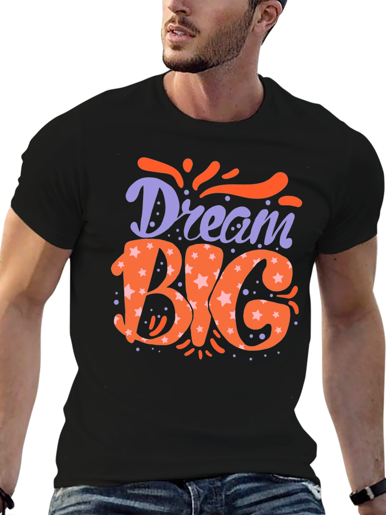 Dream Big Graphic Tee - Motivational Black T-Shirt