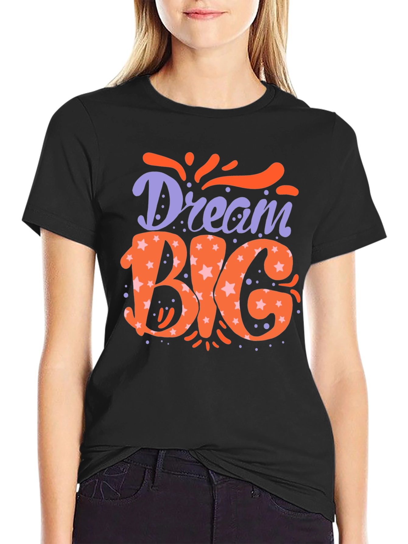 Dream Big Graphic Tee - Motivational Black T-Shirt