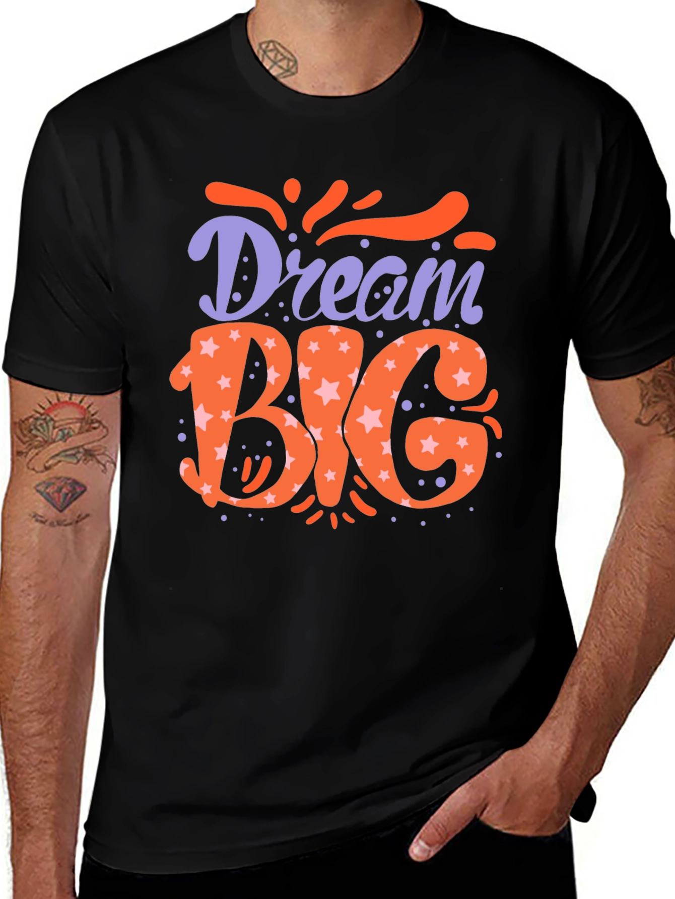 Dream Big Graphic Tee - Motivational Black T-Shirt