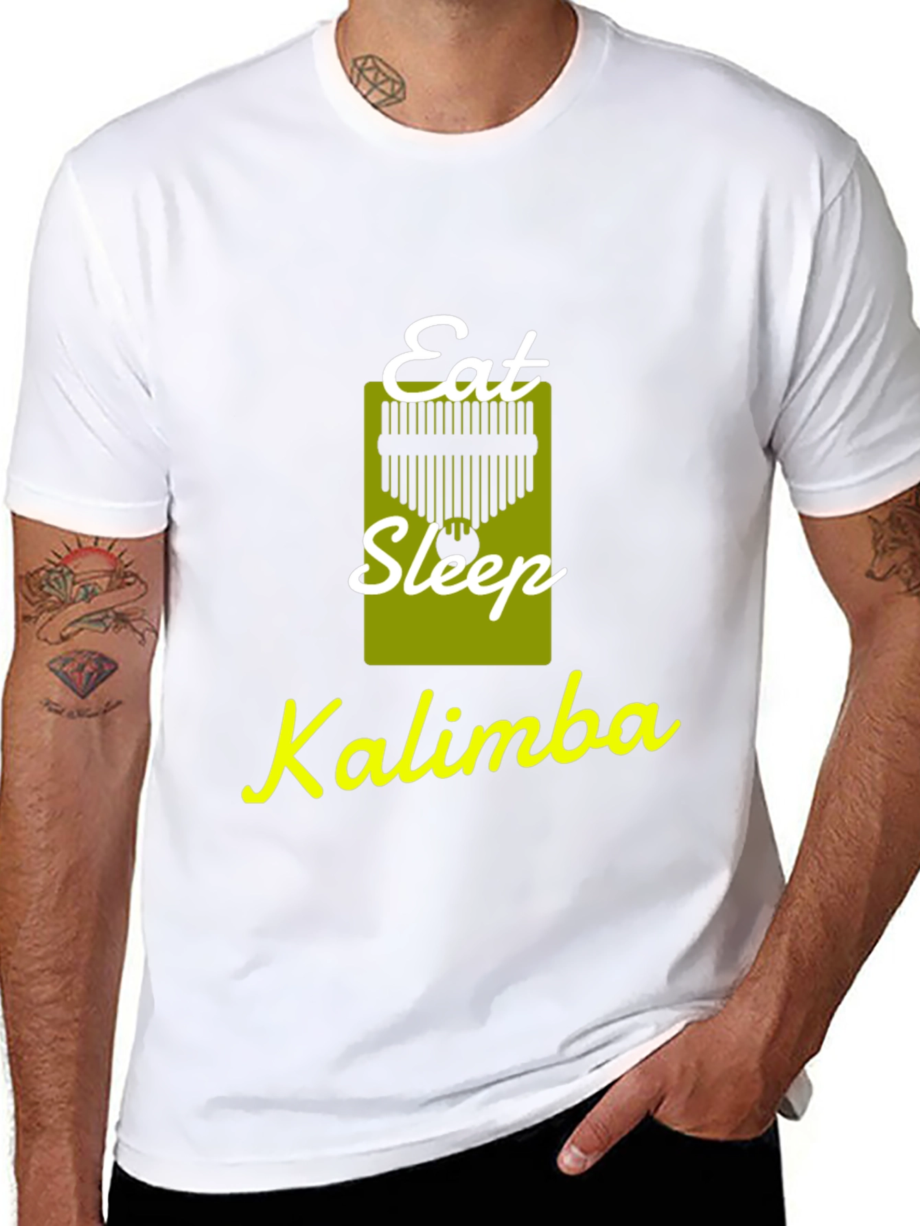 Eat Sleep Kalimba T-Shirt: Musicians Novelty Tee