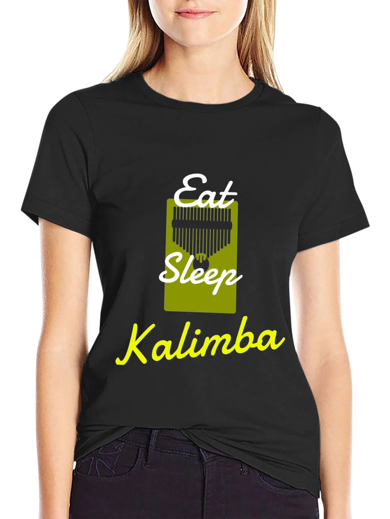 Eat Sleep Kalimba T-Shirt: Musicians Novelty Tee