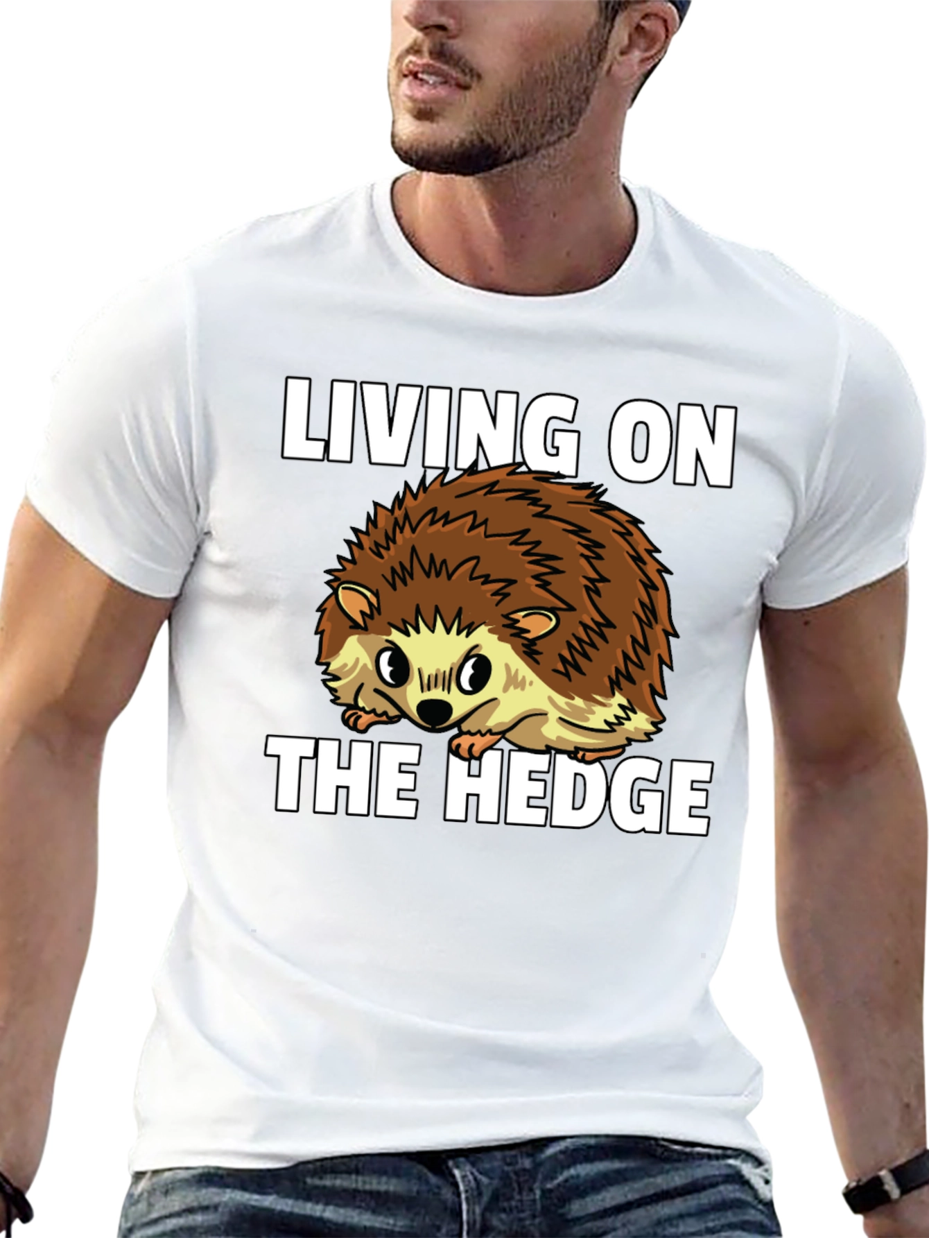 Living on the Hedge Hedgehog Graphic Tee