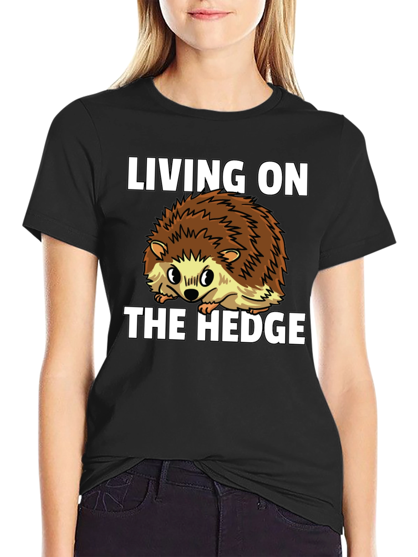 Living on the Hedge Hedgehog Graphic Tee