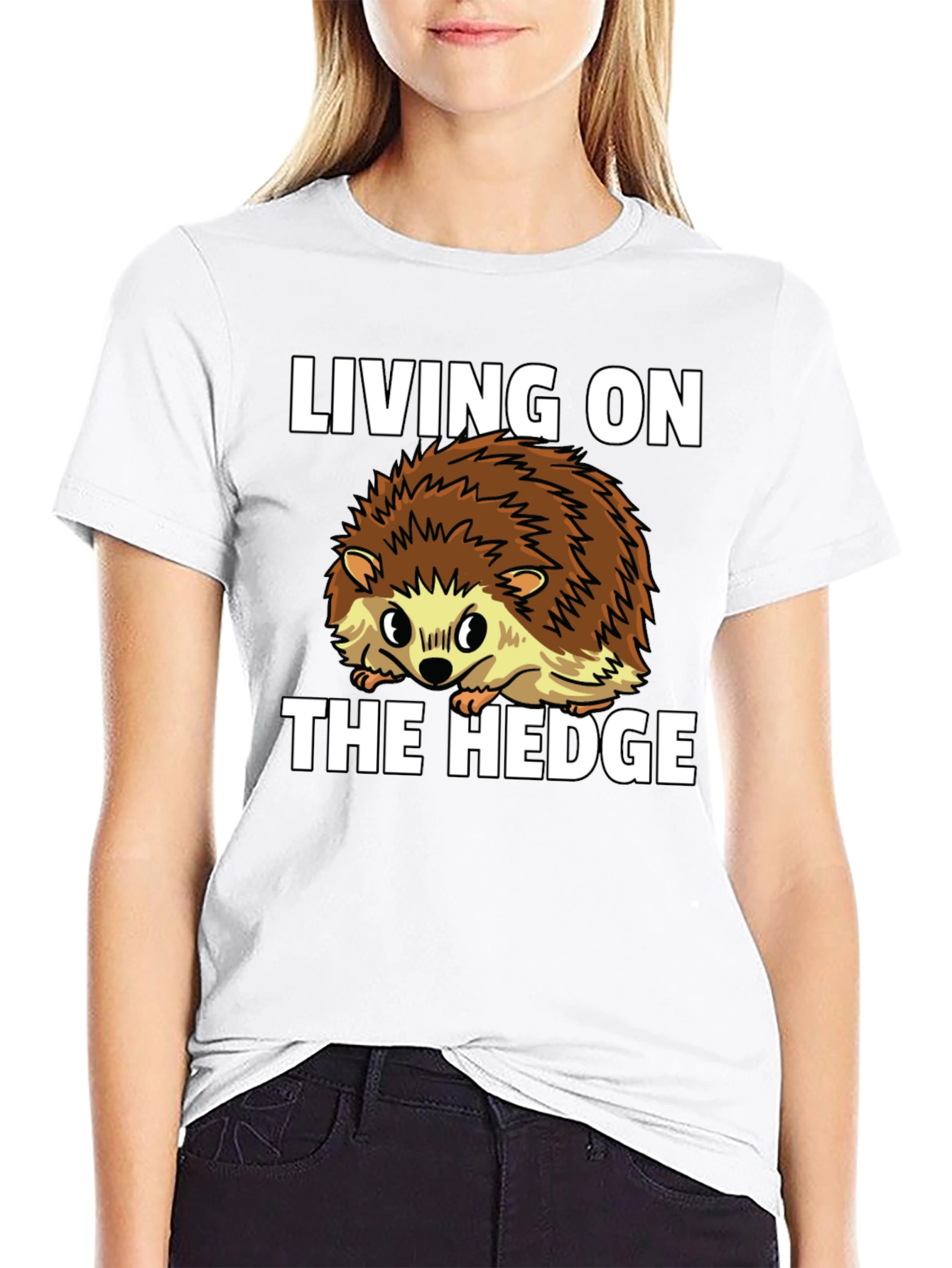Living on the Hedge Hedgehog Graphic Tee