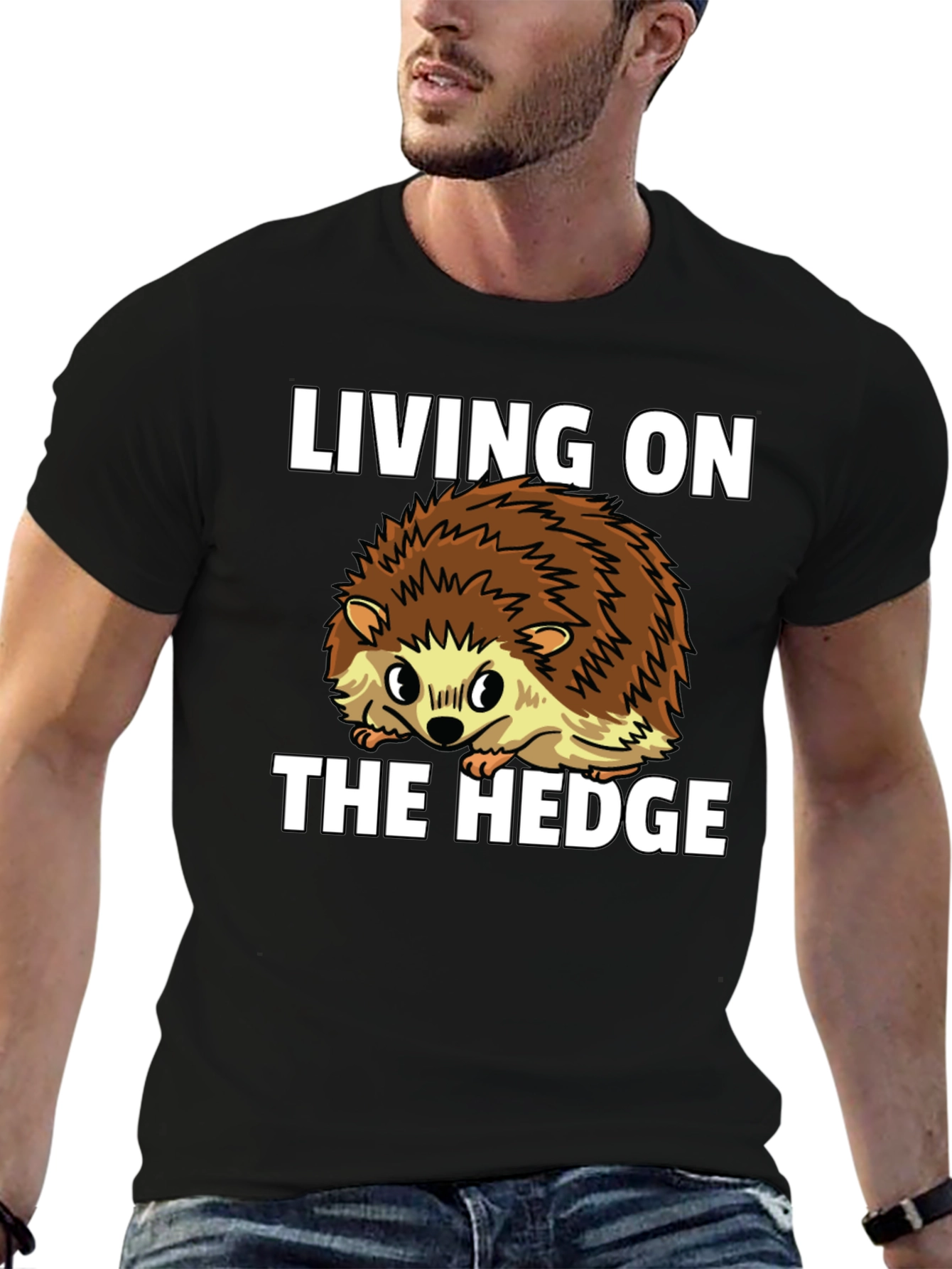 Living on the Hedge Hedgehog Graphic Tee