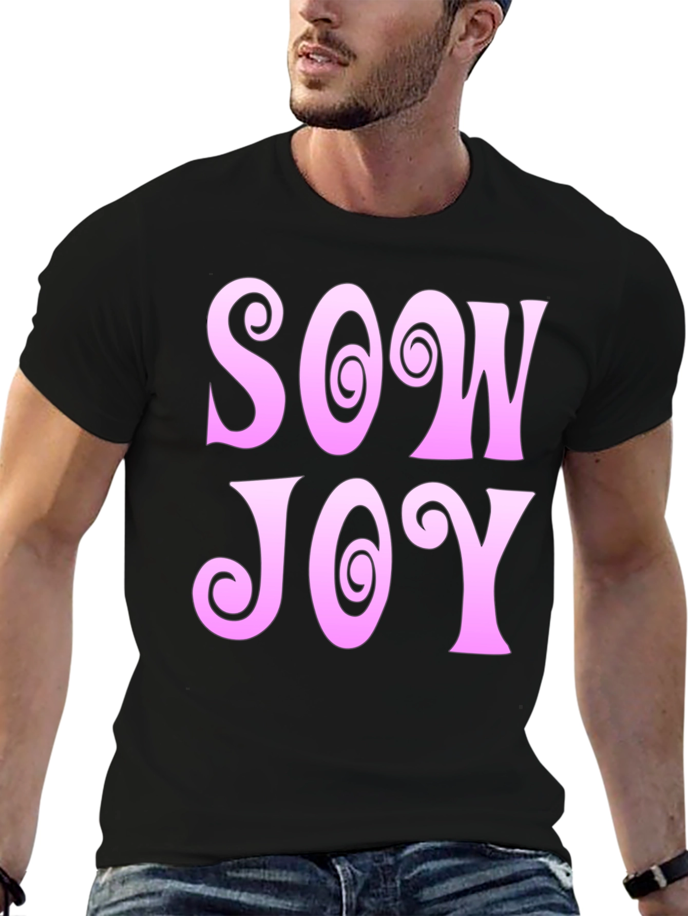Sow Joy Graphic Tee - Black Cotton Comfort