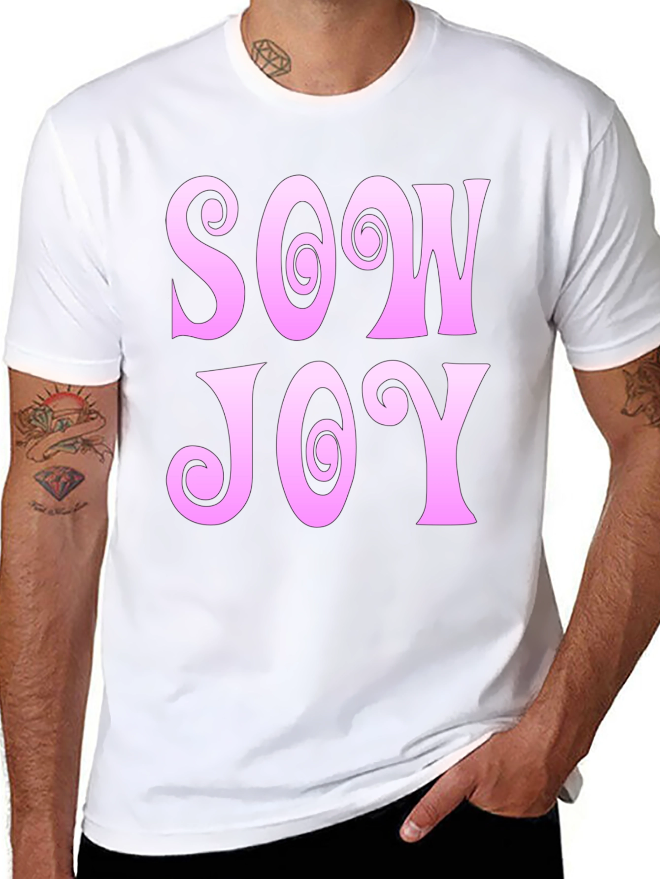 Sow Joy Graphic Tee - Black Cotton Comfort