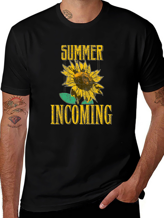 Summer Incoming Sunflower Graphic T-Shirt