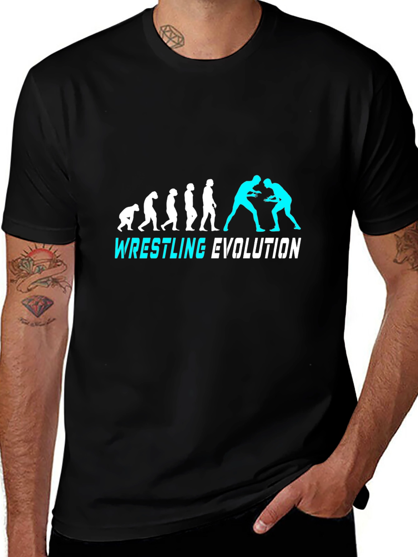 Wrestling Evolution Graphic Tee - Black