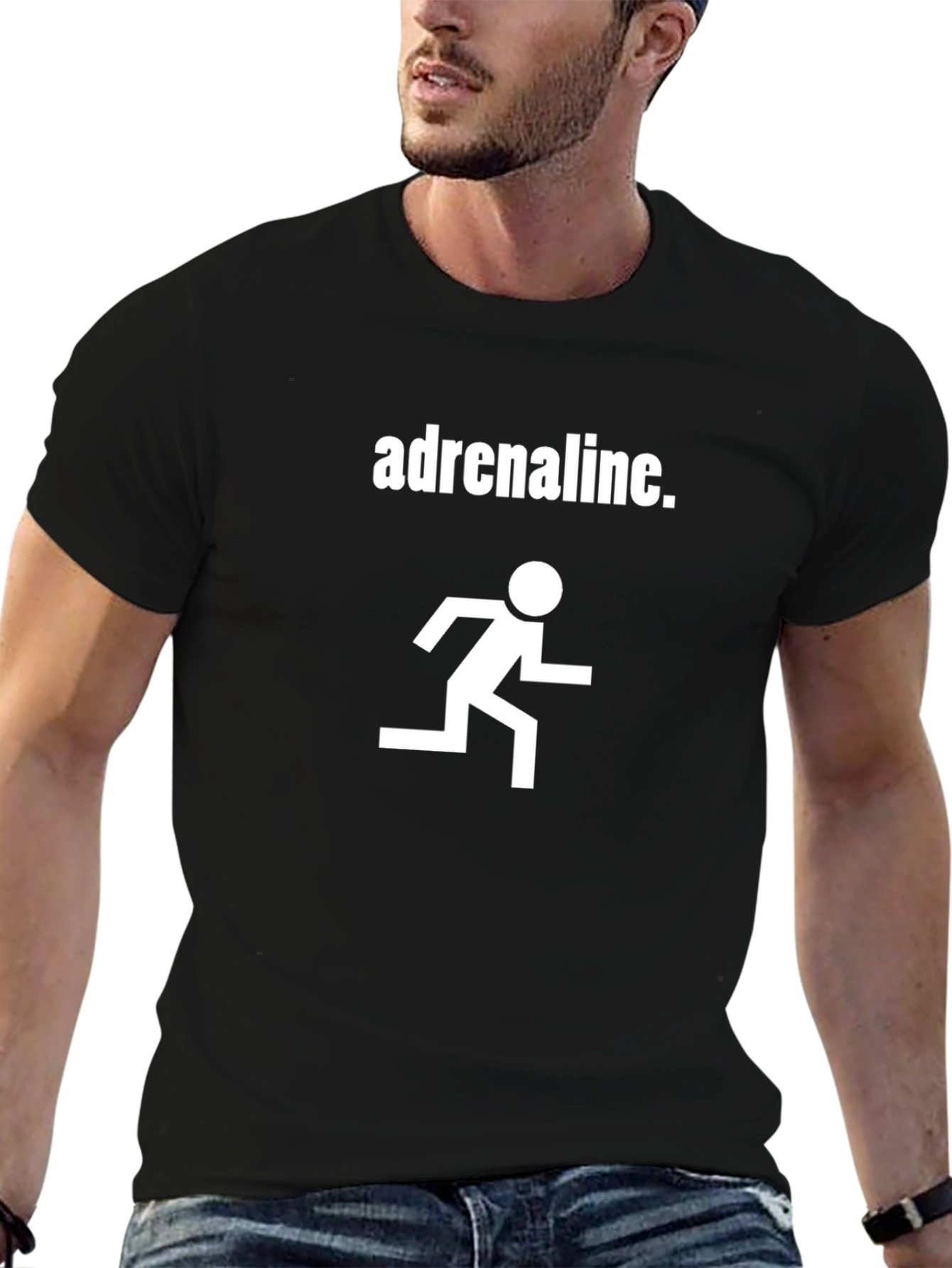 Adrenaline Rush Graphic T-Shirt - Black