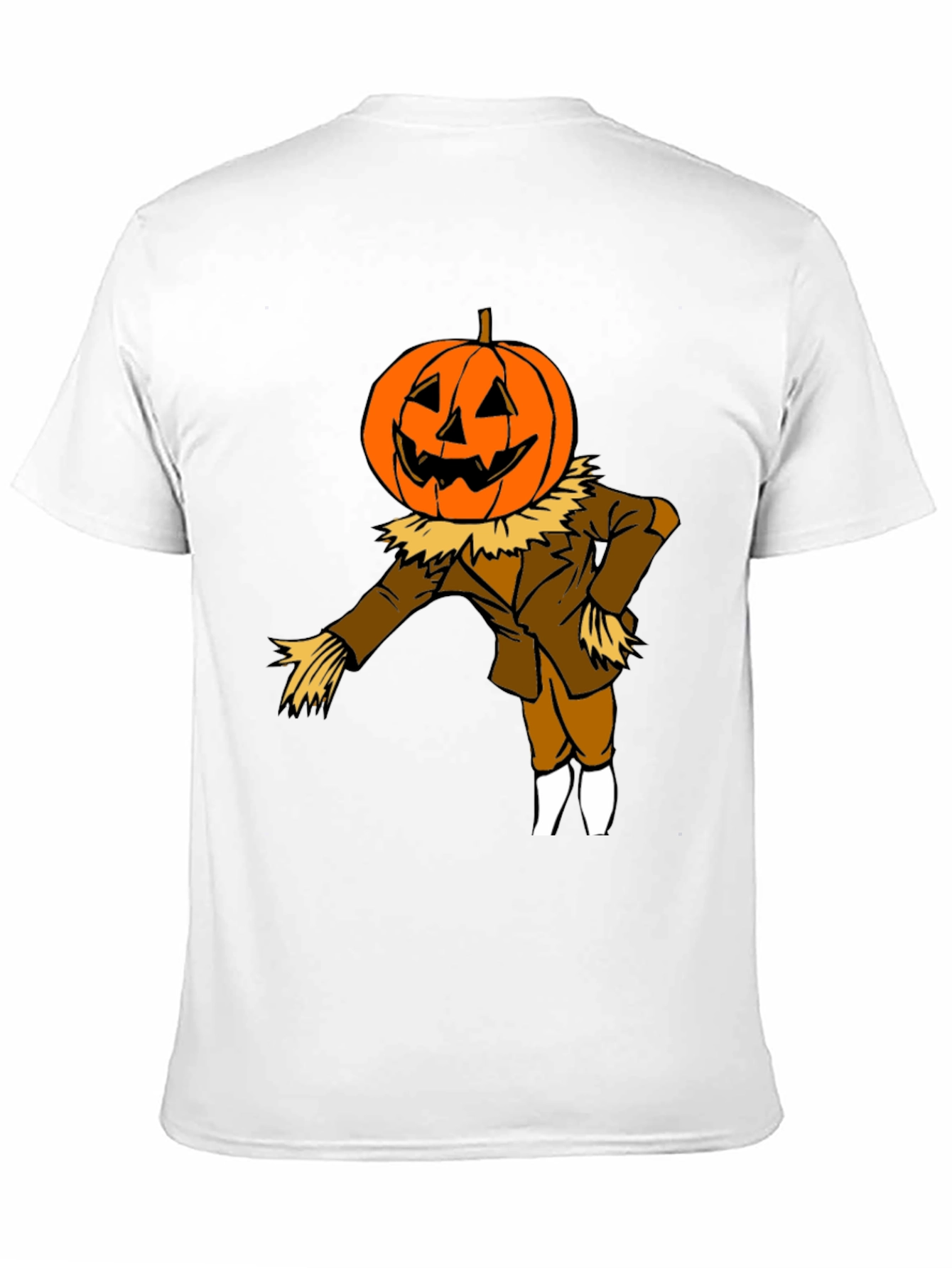 Pumpkin Head Scarecrow Halloween Graphic Tee