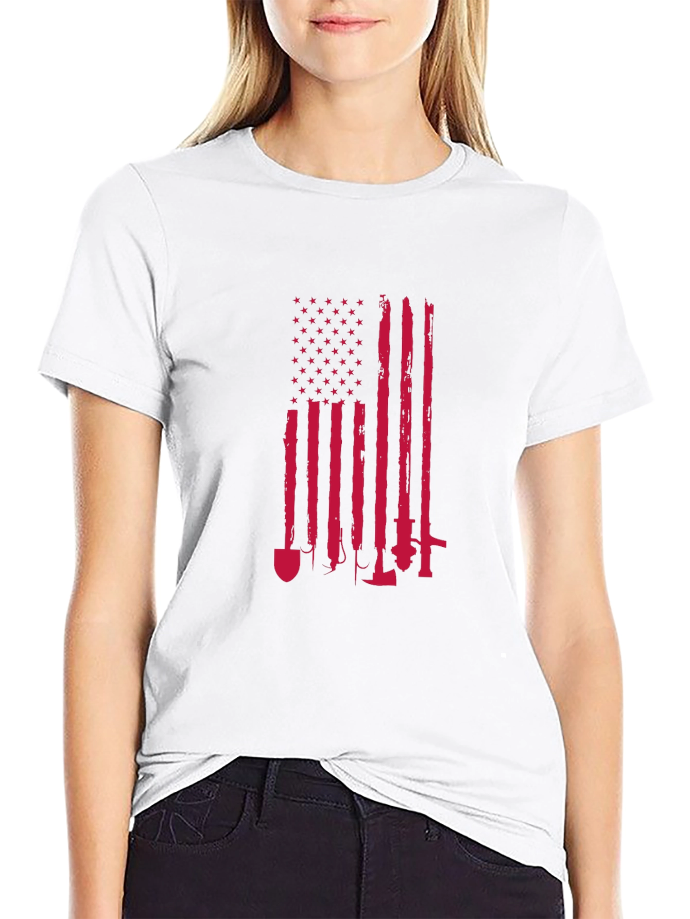 American Flag Graphic T-Shirt - Patriotic Workwear