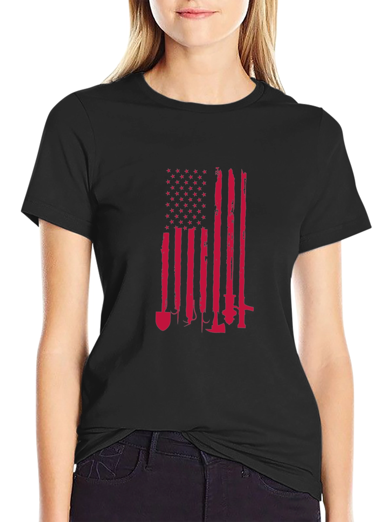 American Flag Graphic T-Shirt - Patriotic Workwear
