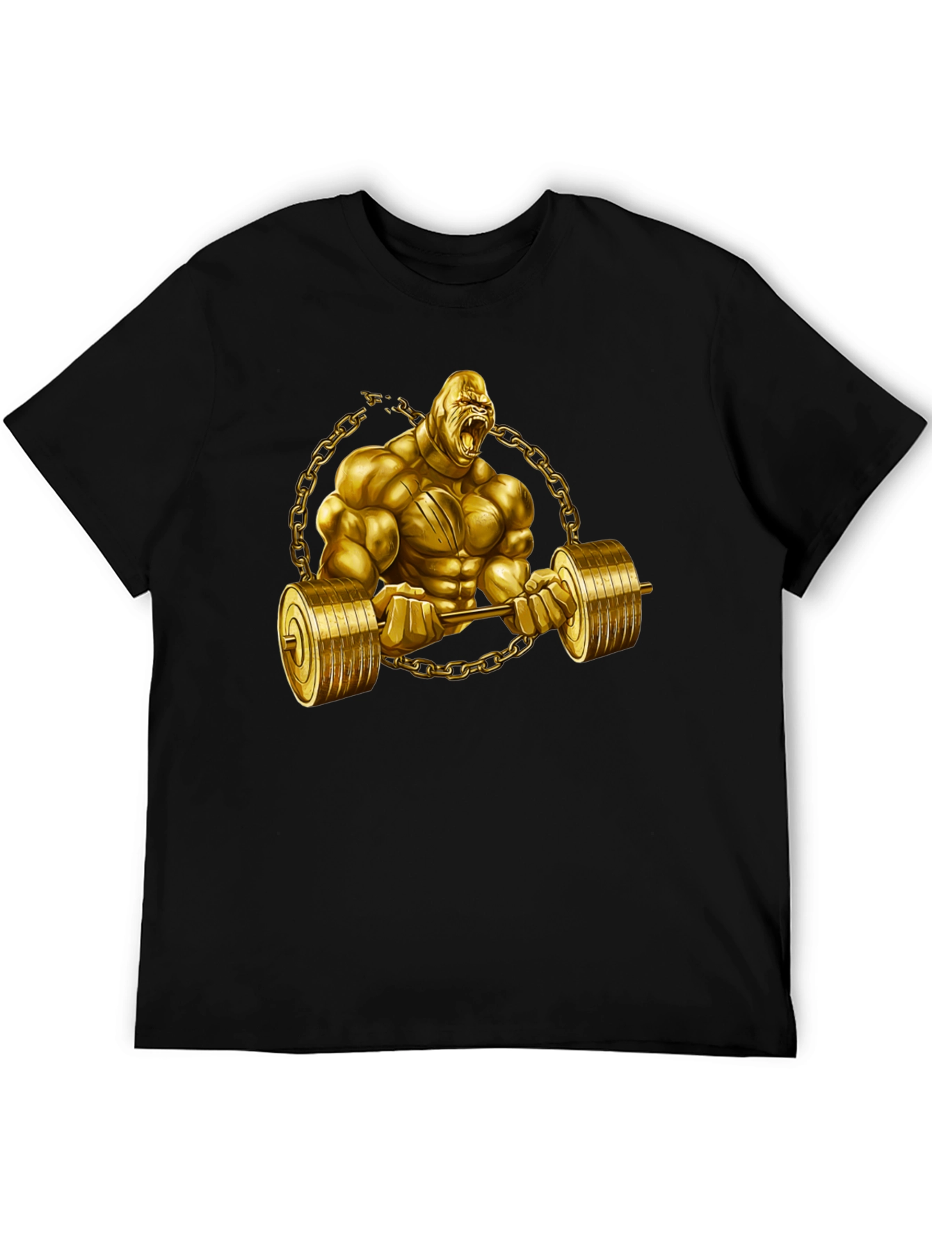 Golden Gorilla Barbell T-Shirt
