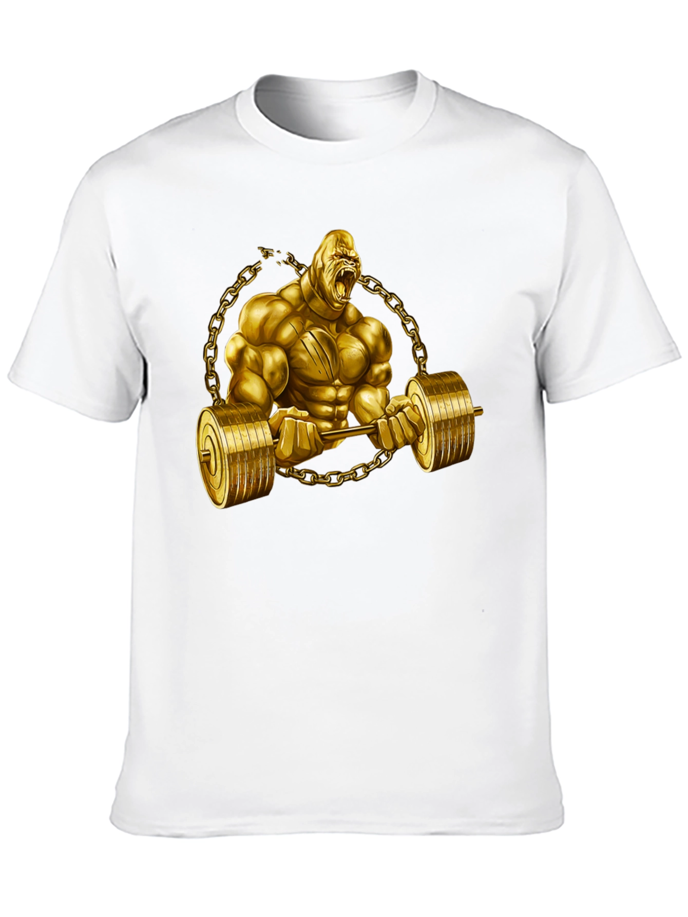 Golden Gorilla Barbell T-Shirt