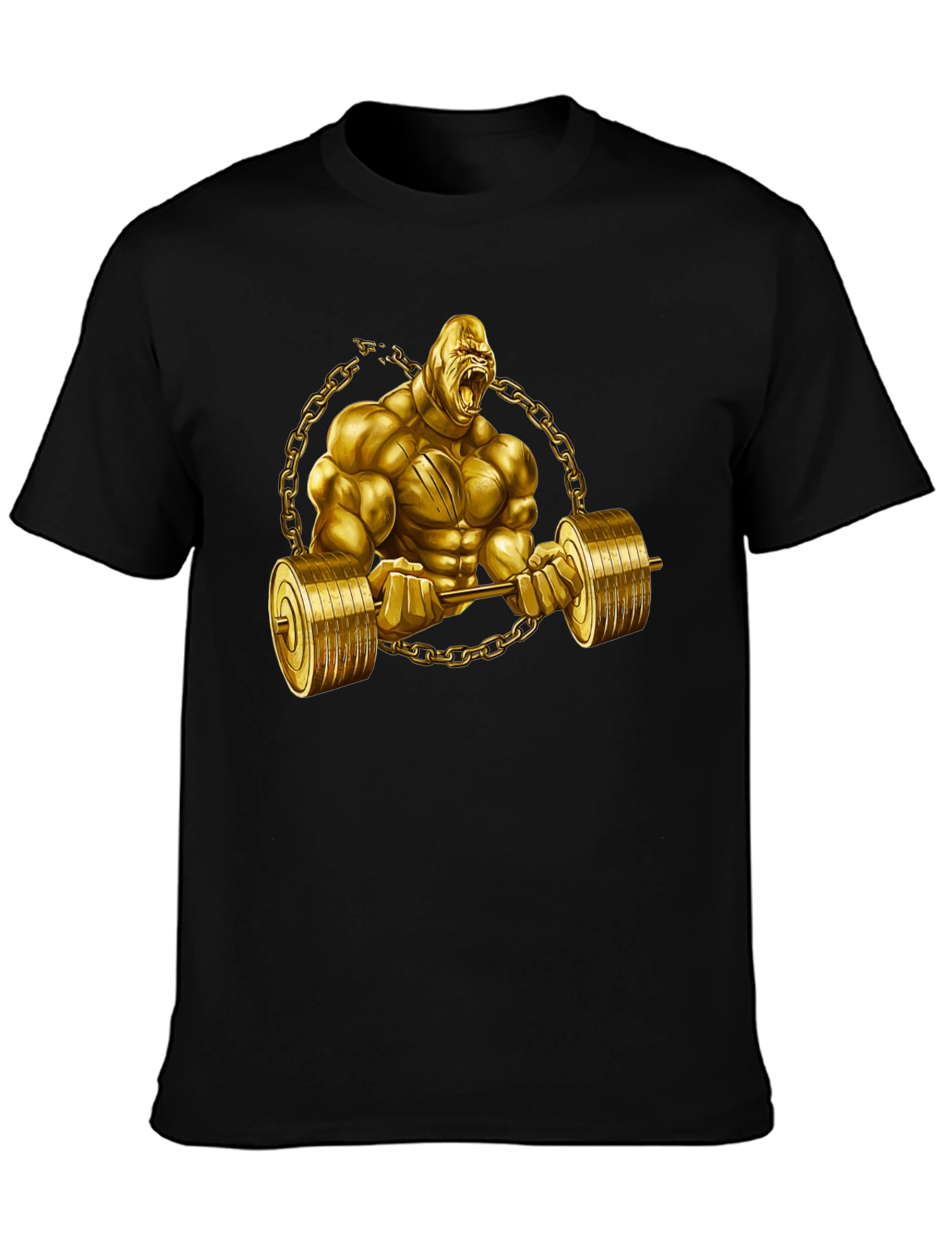 Golden Gorilla Barbell T-Shirt