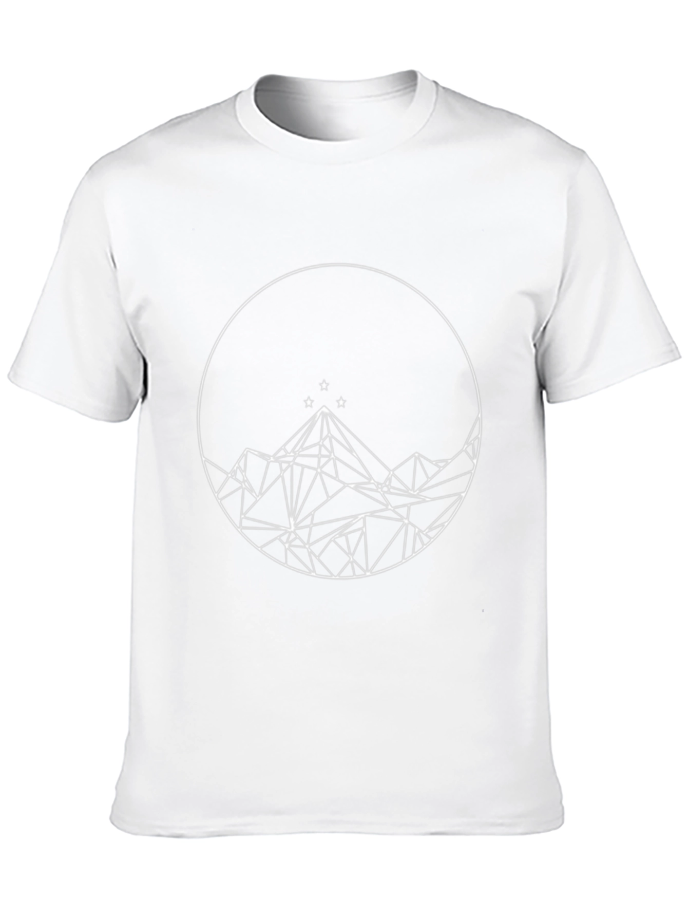 Geometric Mountain Star T-Shirt - Modern Graphic Tee