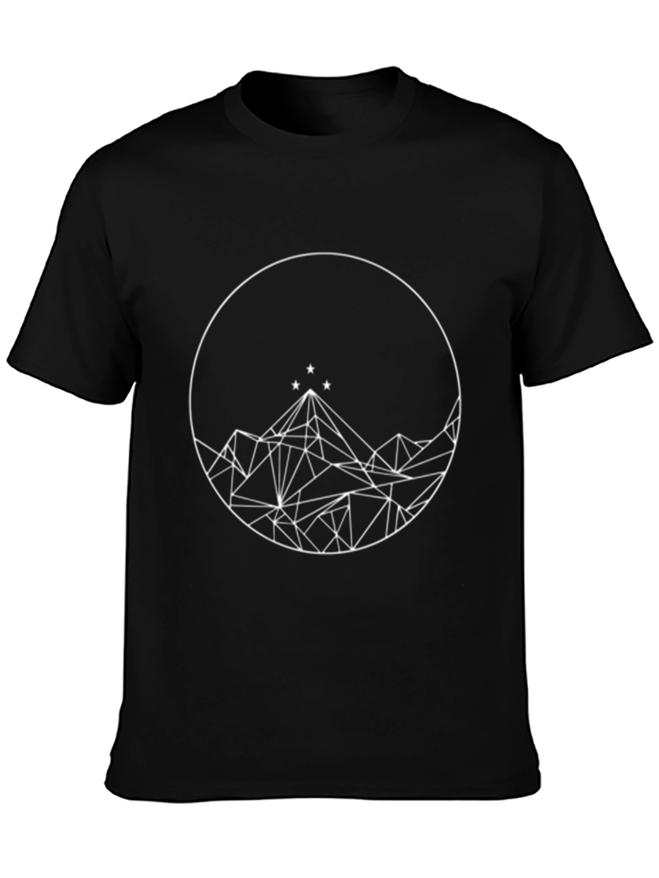 Geometric Mountain Star T-Shirt - Modern Graphic Tee