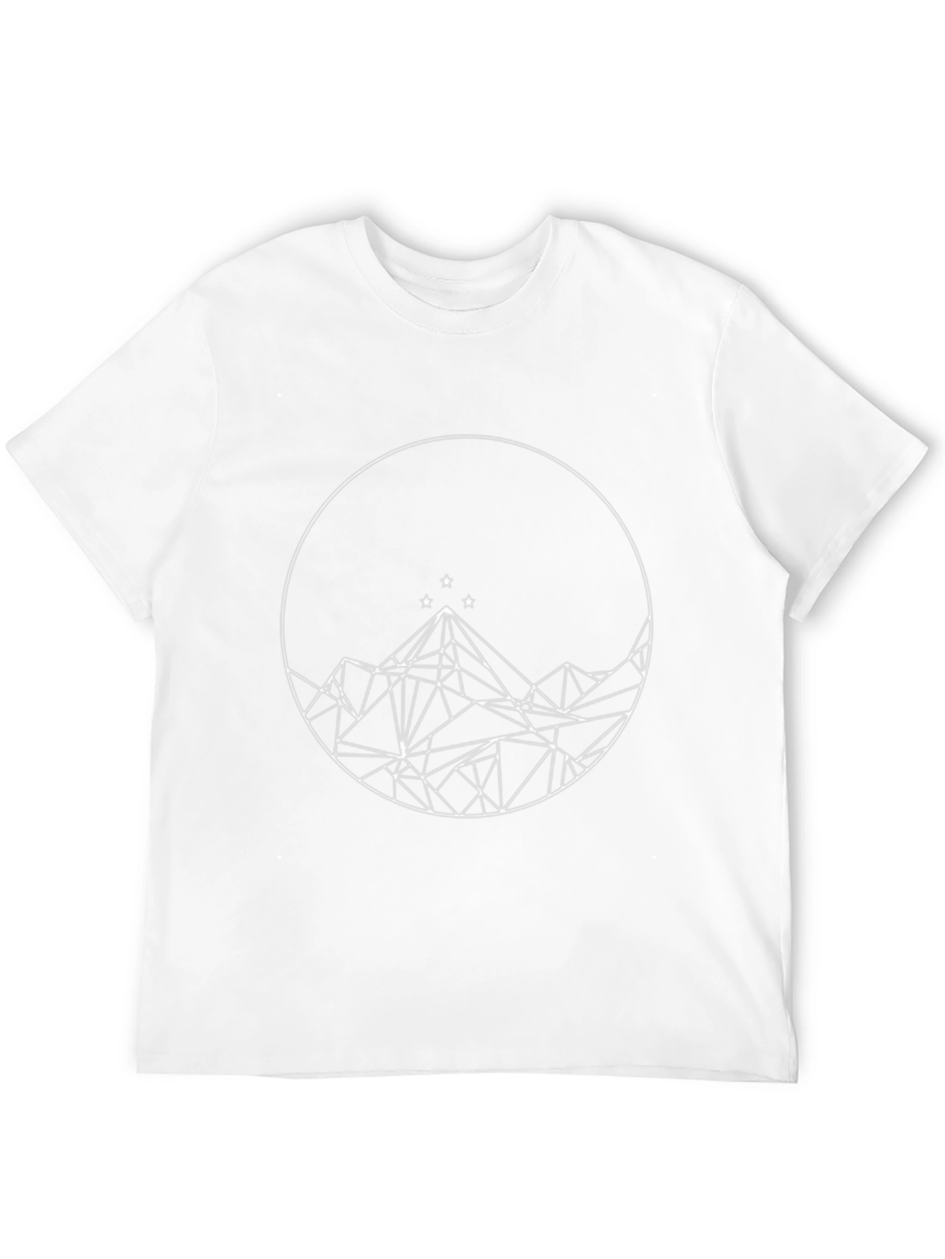 Geometric Mountain Star T-Shirt - Modern Graphic Tee