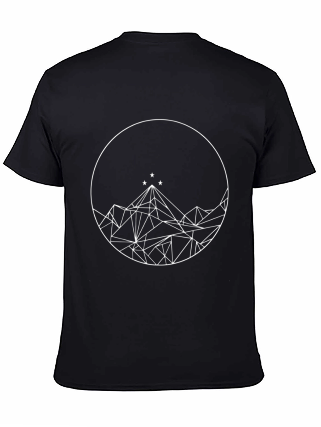 Geometric Mountain Star T-Shirt - Modern Graphic Tee