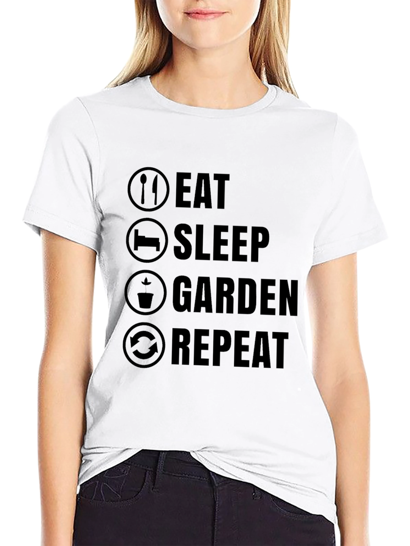 Eat Sleep Garden Repeat Graphic T-Shirt