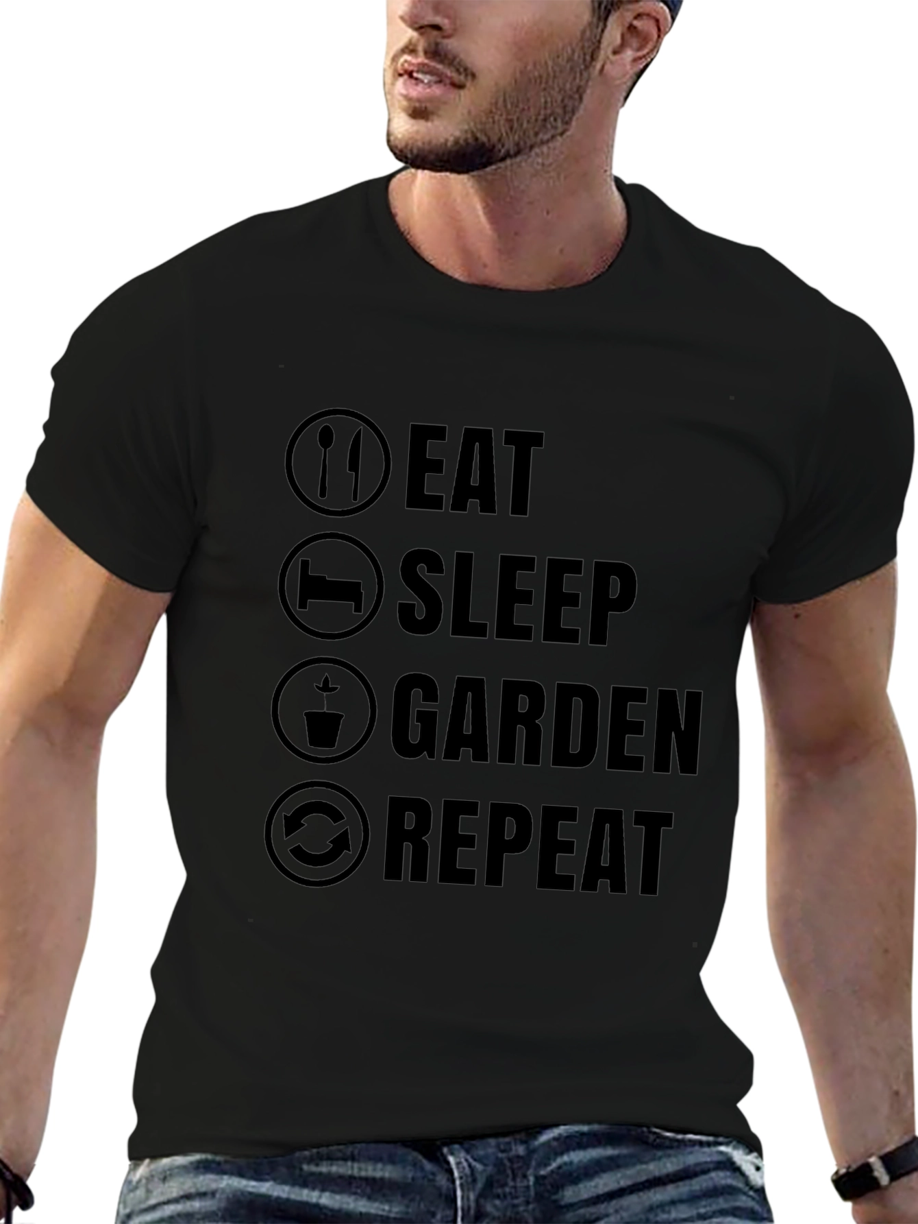 Eat Sleep Garden Repeat Graphic T-Shirt