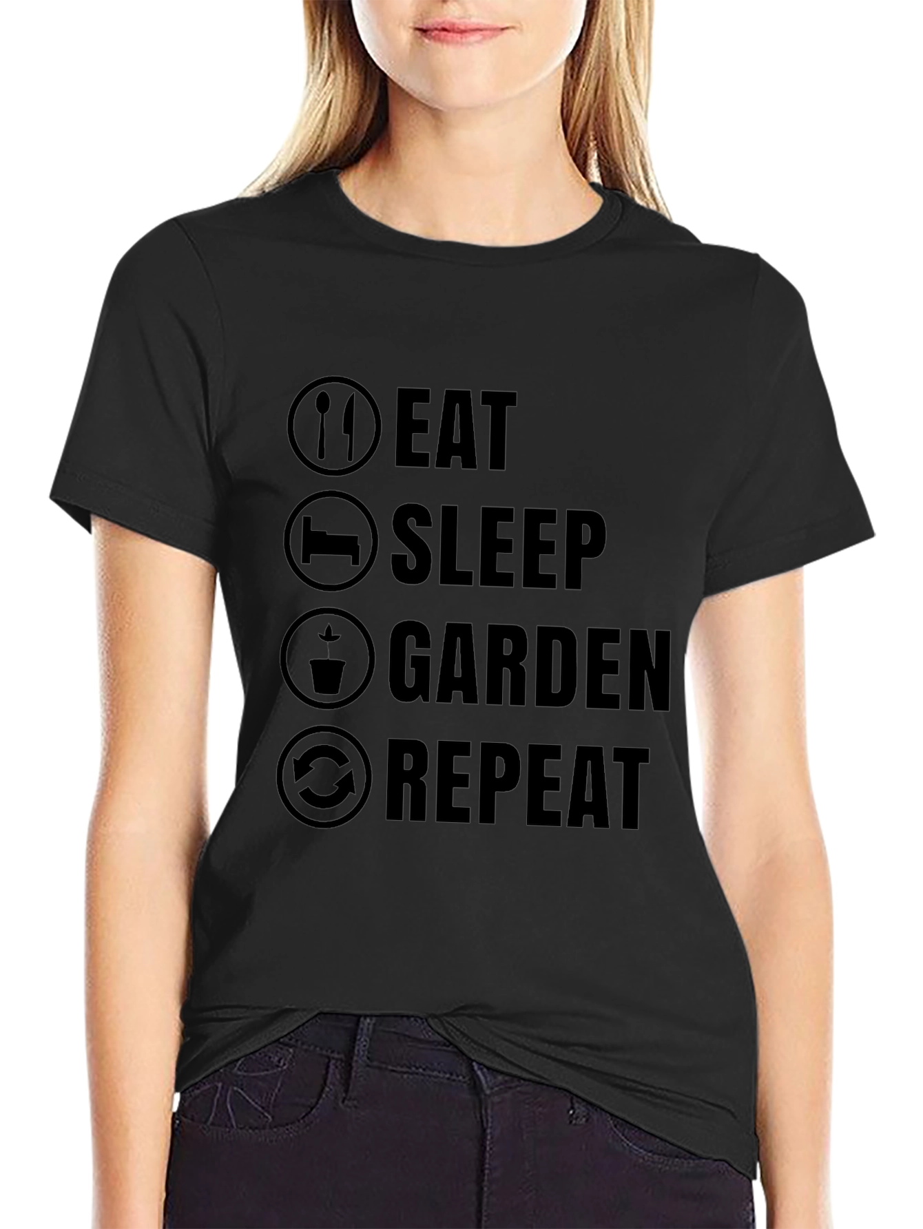 Eat Sleep Garden Repeat Graphic T-Shirt