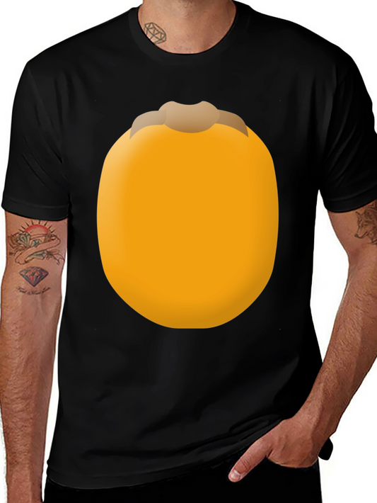 Funny Persimmon Fruit Graphic Tee - Unisex Black T-Shirt