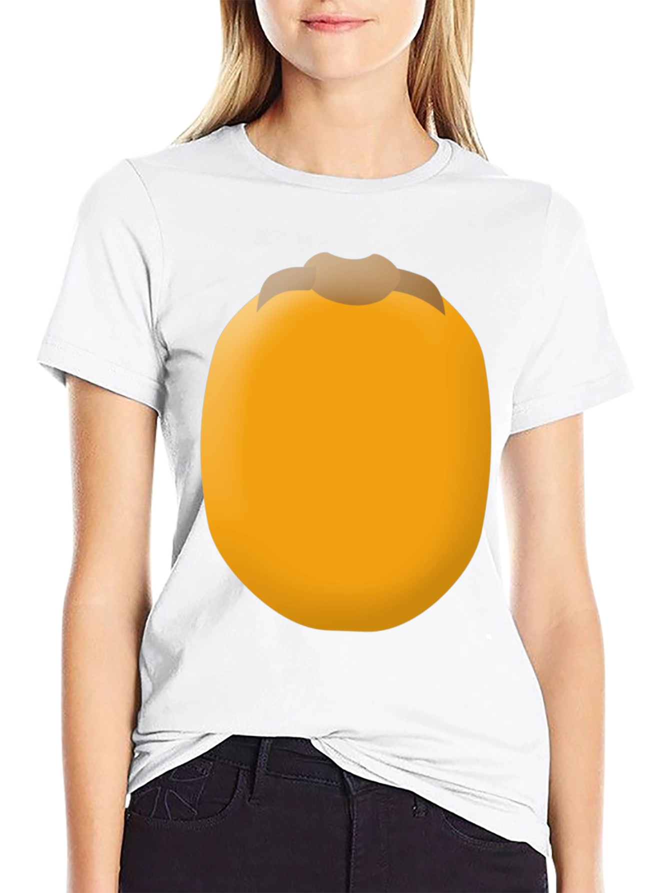 Funny Persimmon Fruit Graphic Tee - Unisex Black T-Shirt