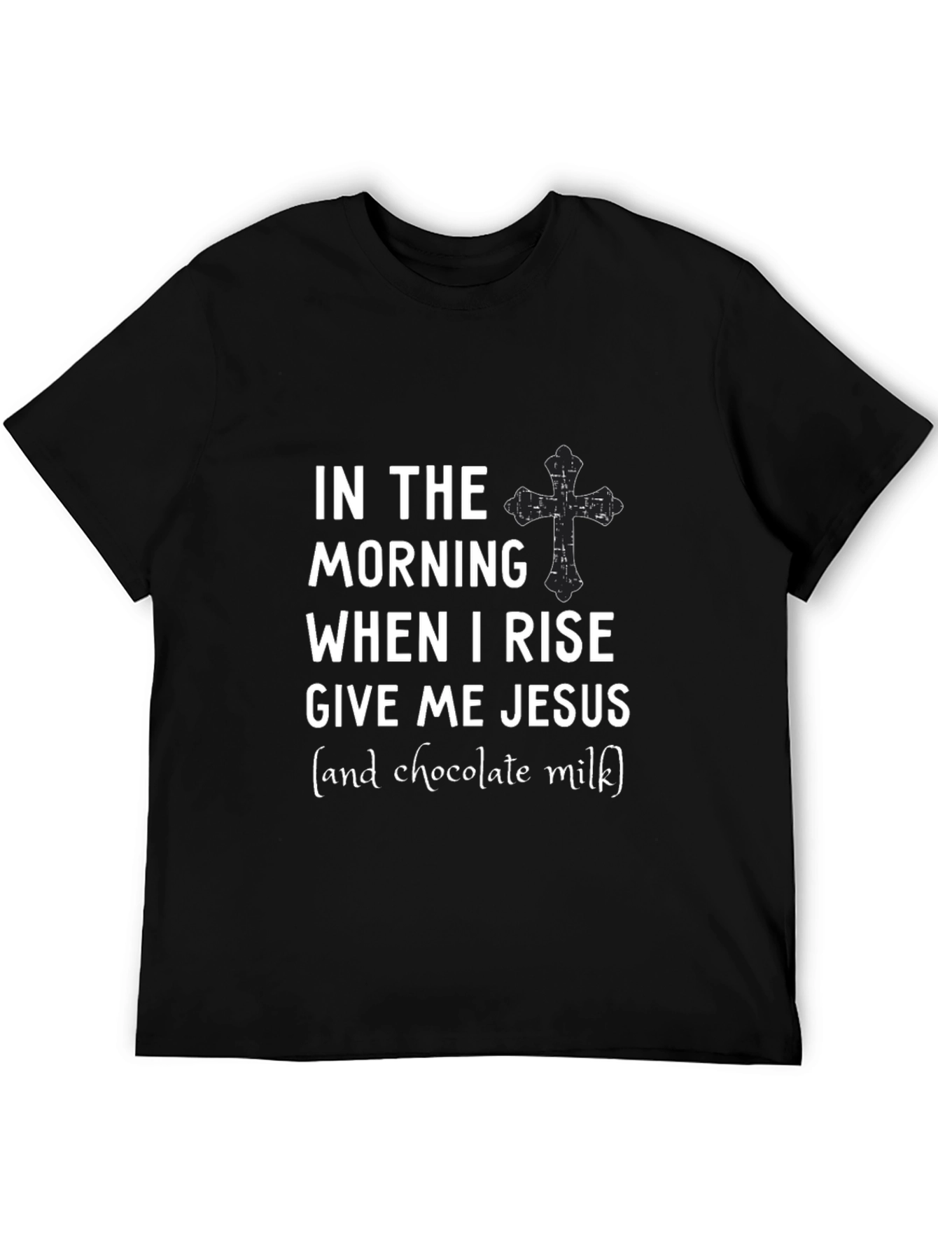 In The Morning Give Me Jesus Black Tee