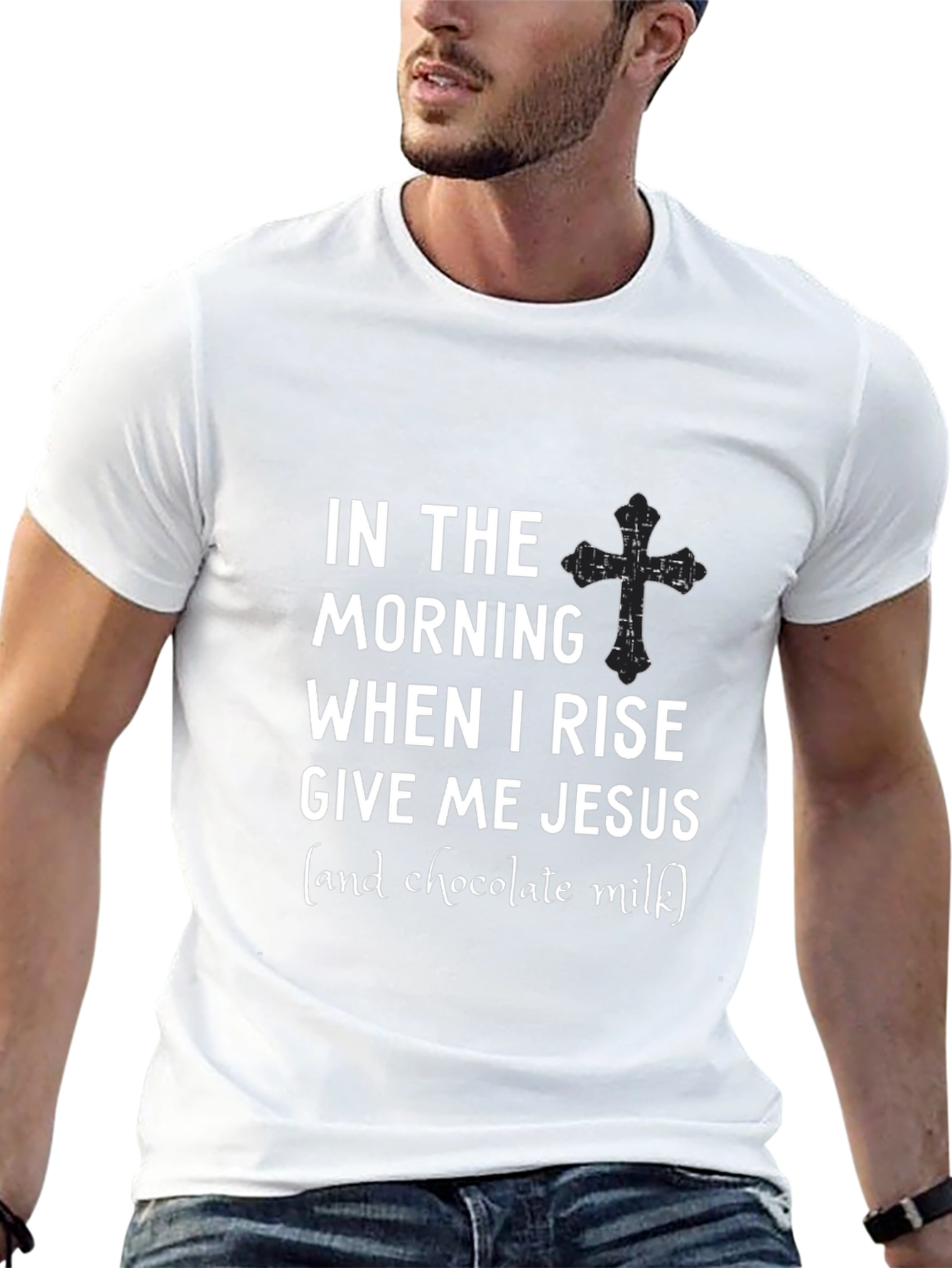In The Morning Give Me Jesus Black Tee
