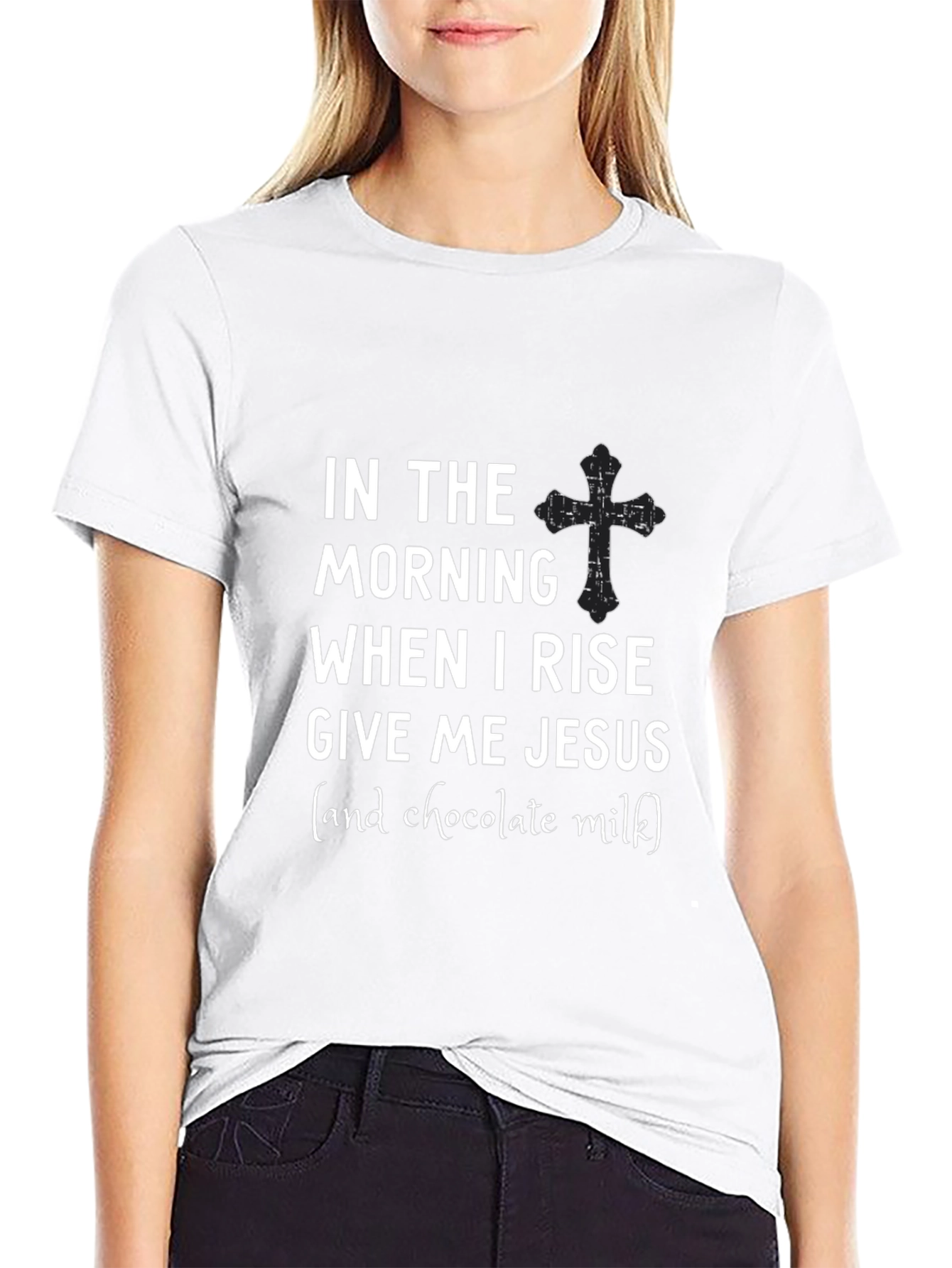 In The Morning Give Me Jesus Black Tee