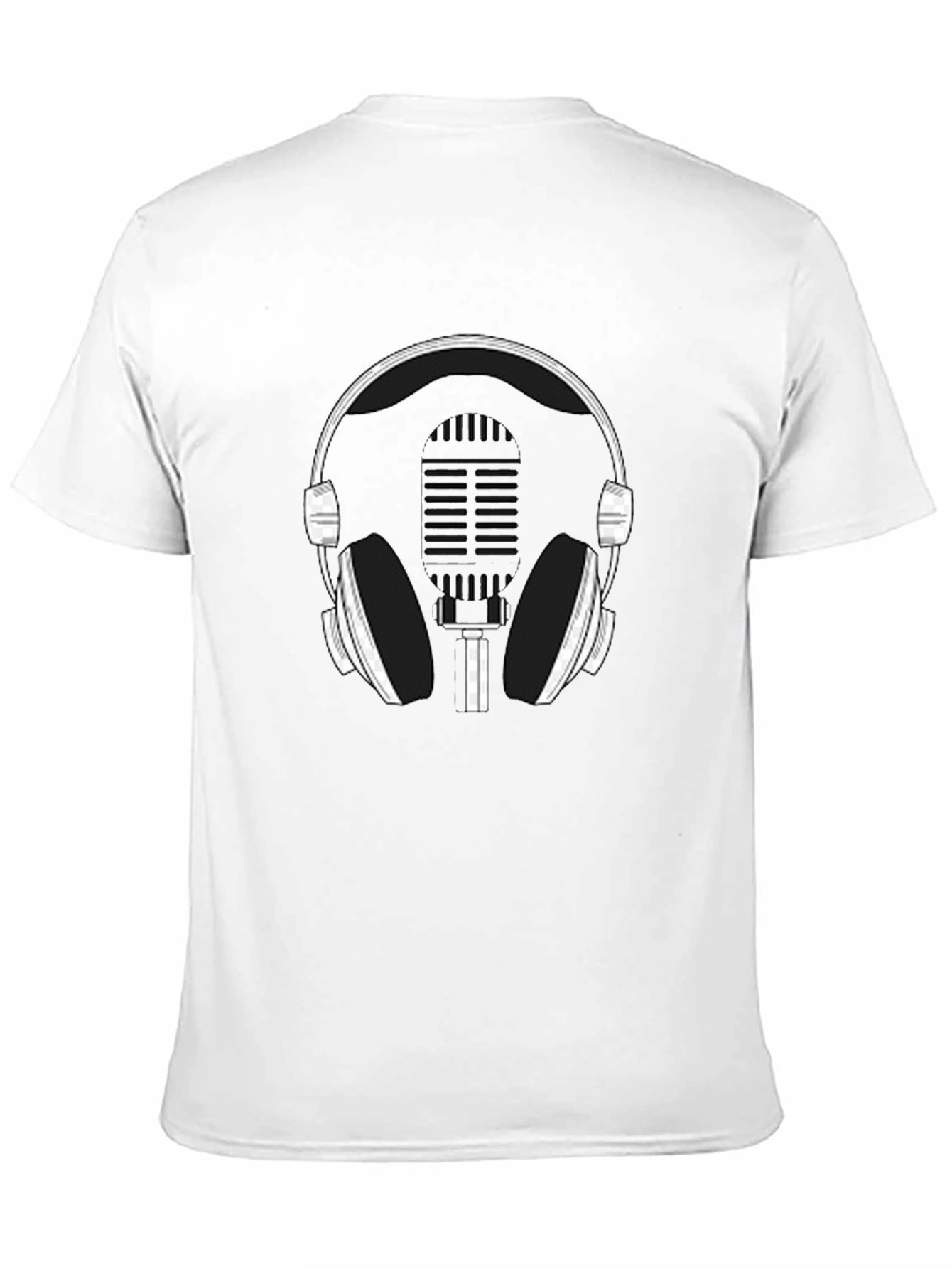 Podcast Ready Tee: Headphones & Mic Graphic T-Shirt