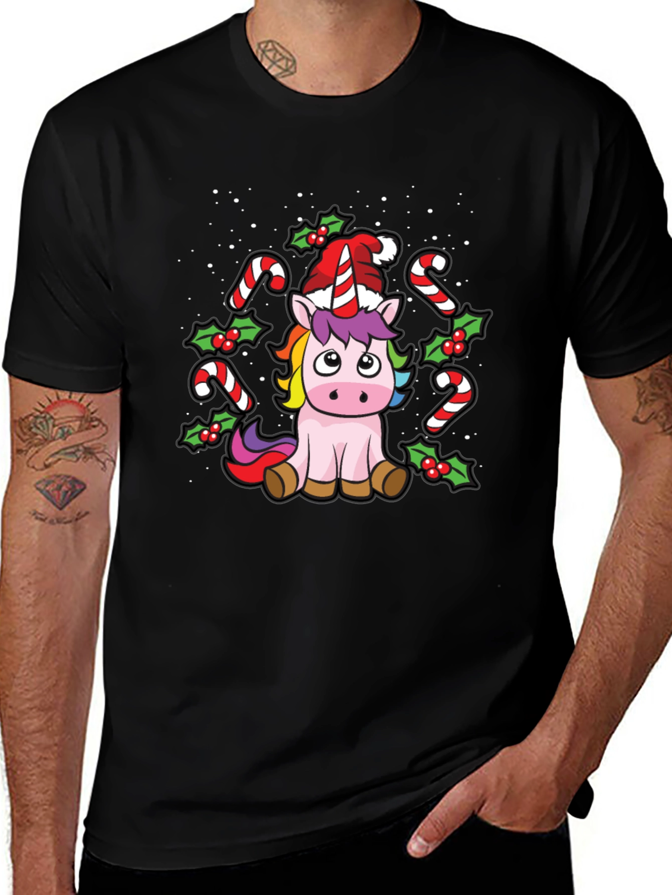 Unicorn Christmas T-Shirt - Holiday Cheer