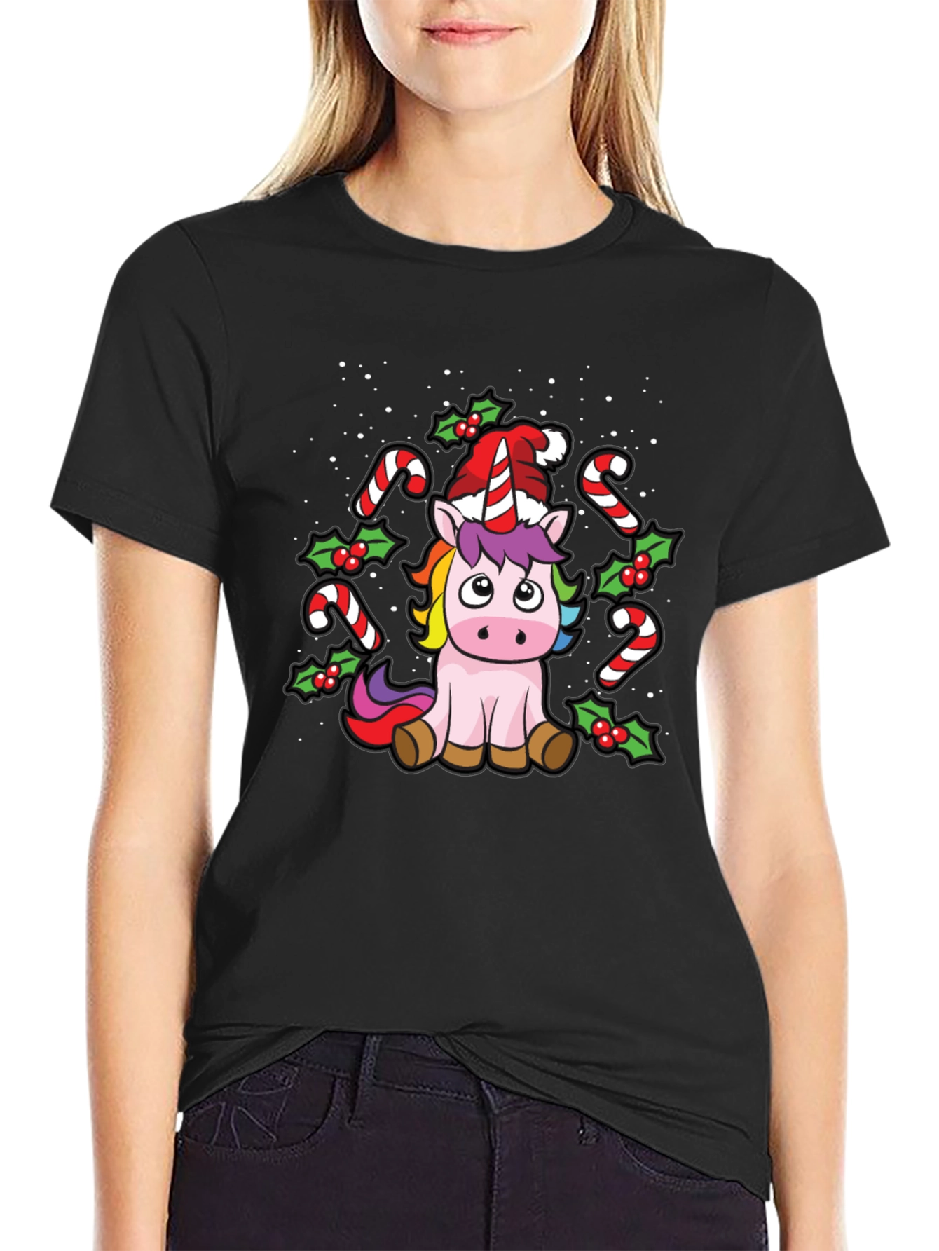 Unicorn Christmas T-Shirt - Holiday Cheer