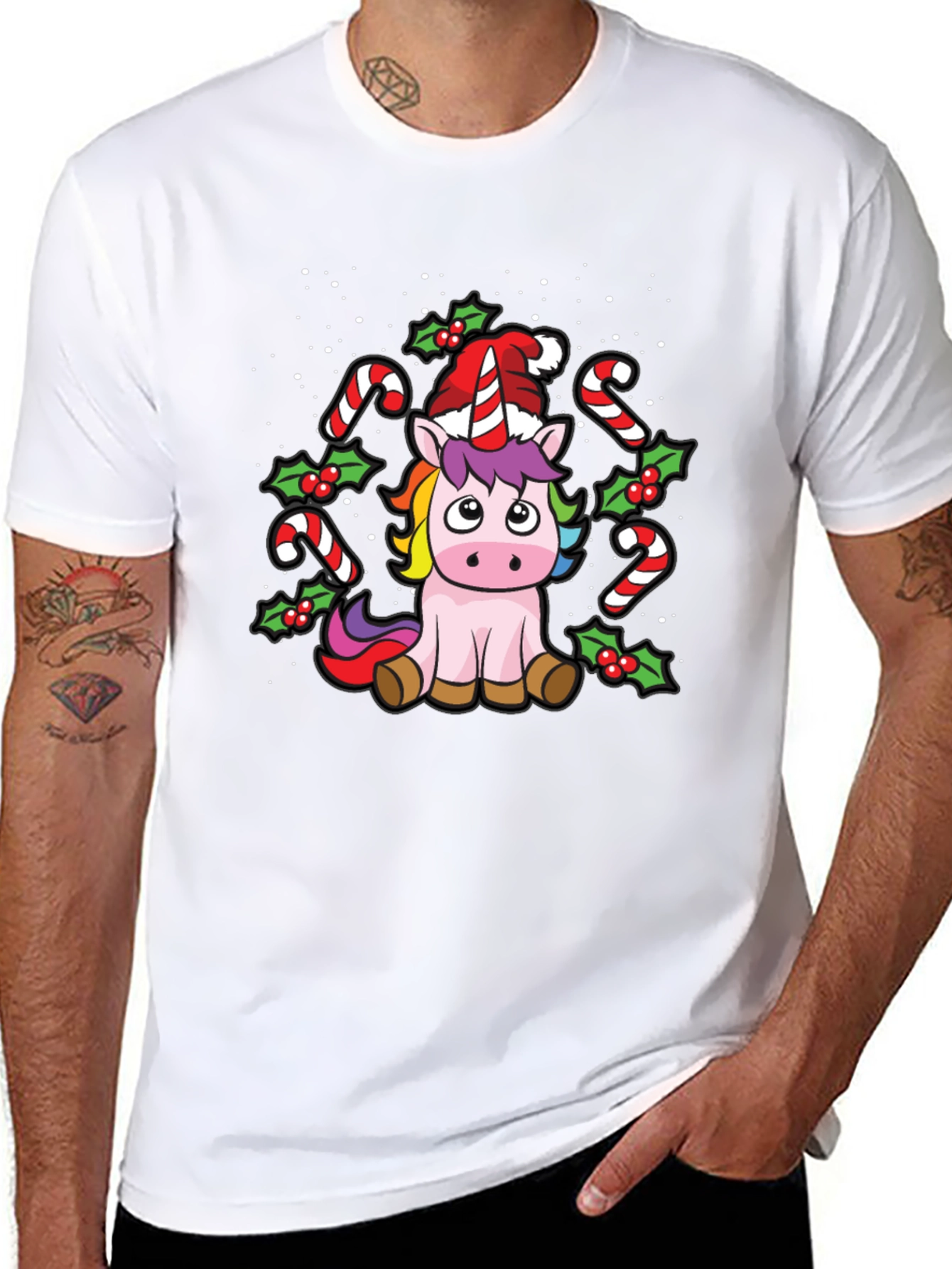 Unicorn Christmas T-Shirt - Holiday Cheer