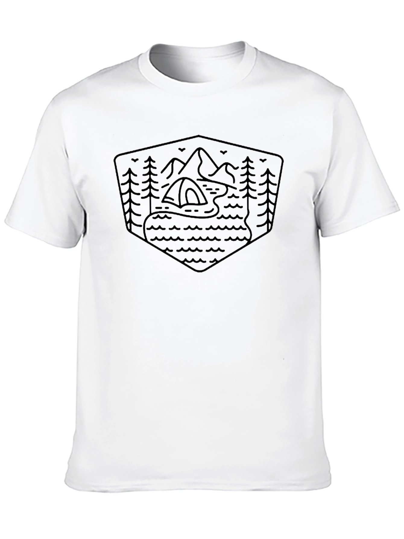 Outdoor Adventure Graphic Tee - Camping & Mountains
