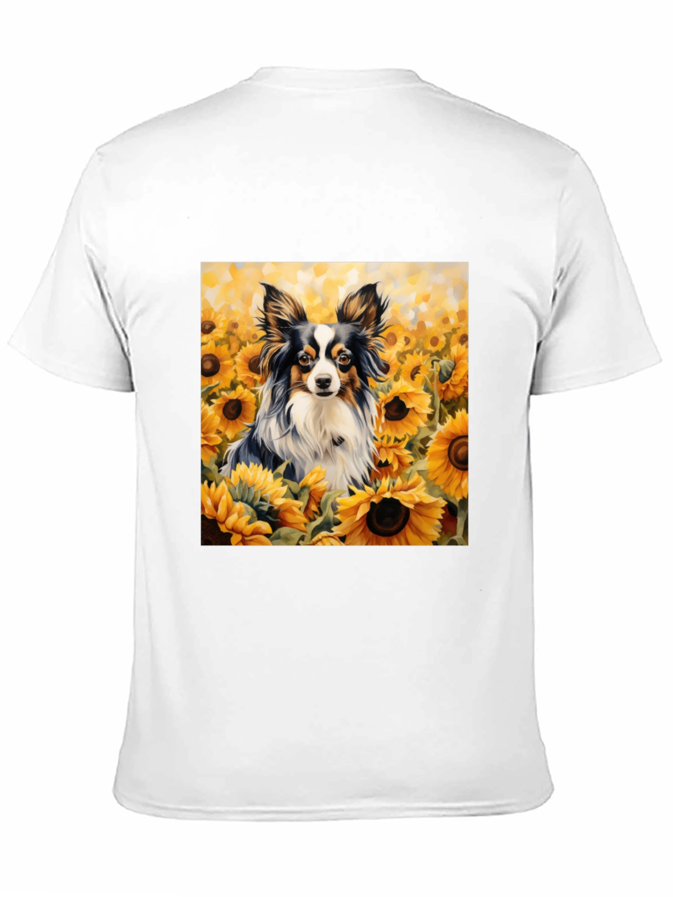 Dog Sunflower T-Shirt: Artistic Canine Comfort