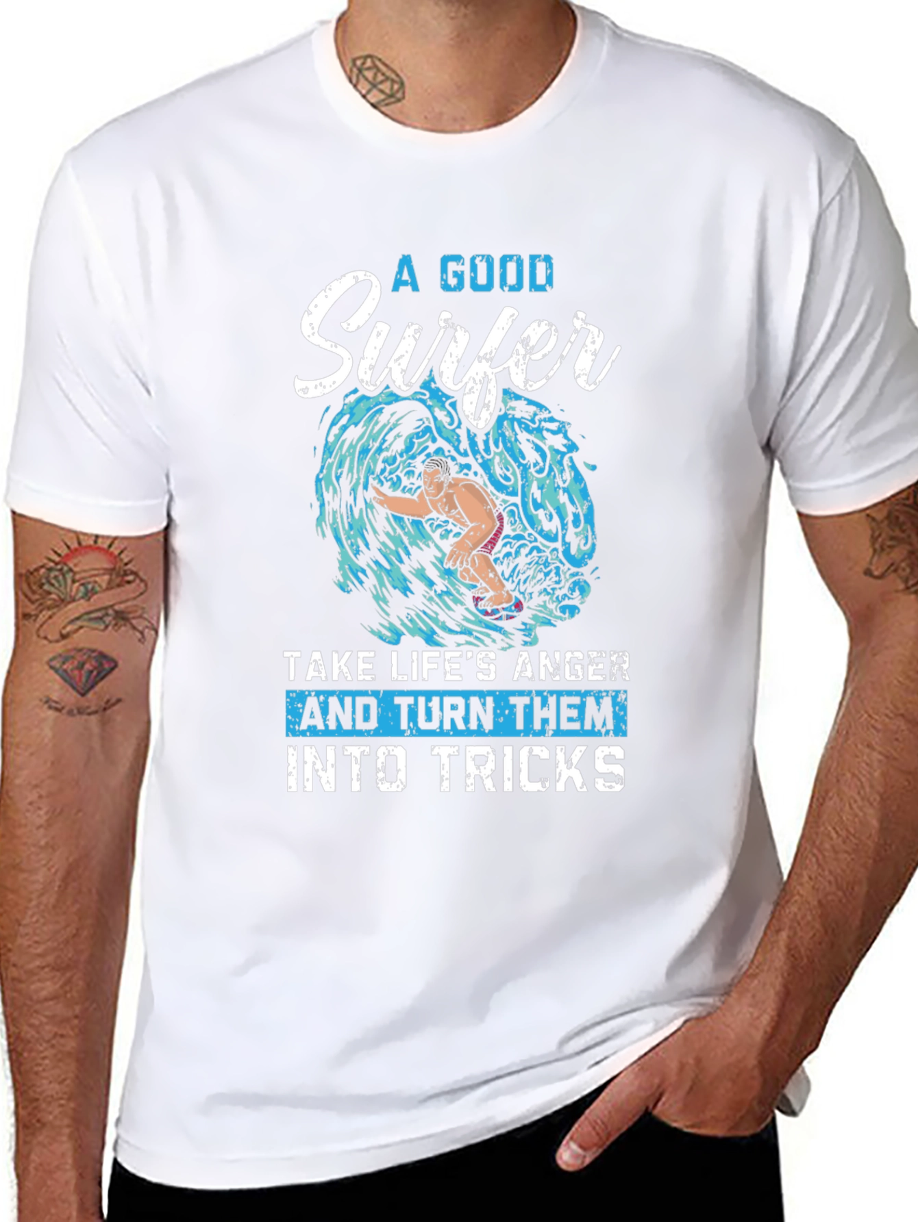 Surfer Graphic Tee - Turn Anger Into Tricks!