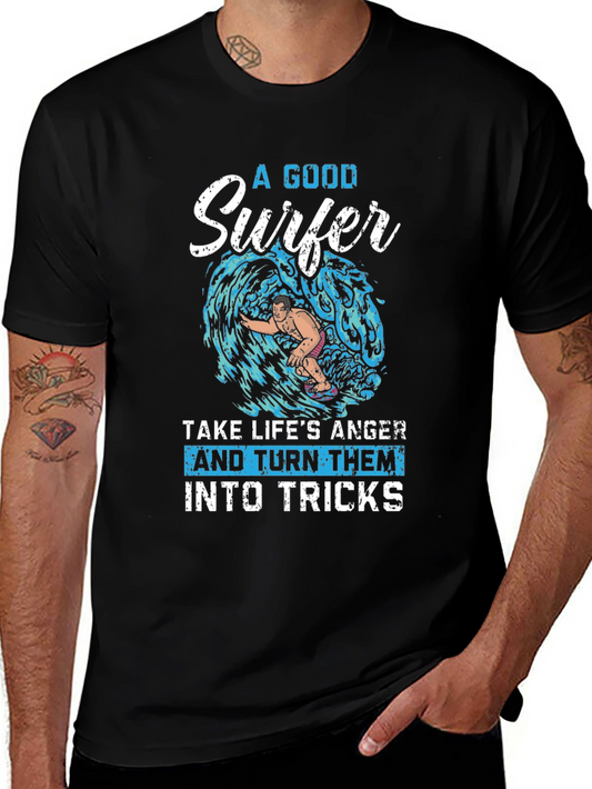 Surfer Graphic Tee - Turn Anger Into Tricks!