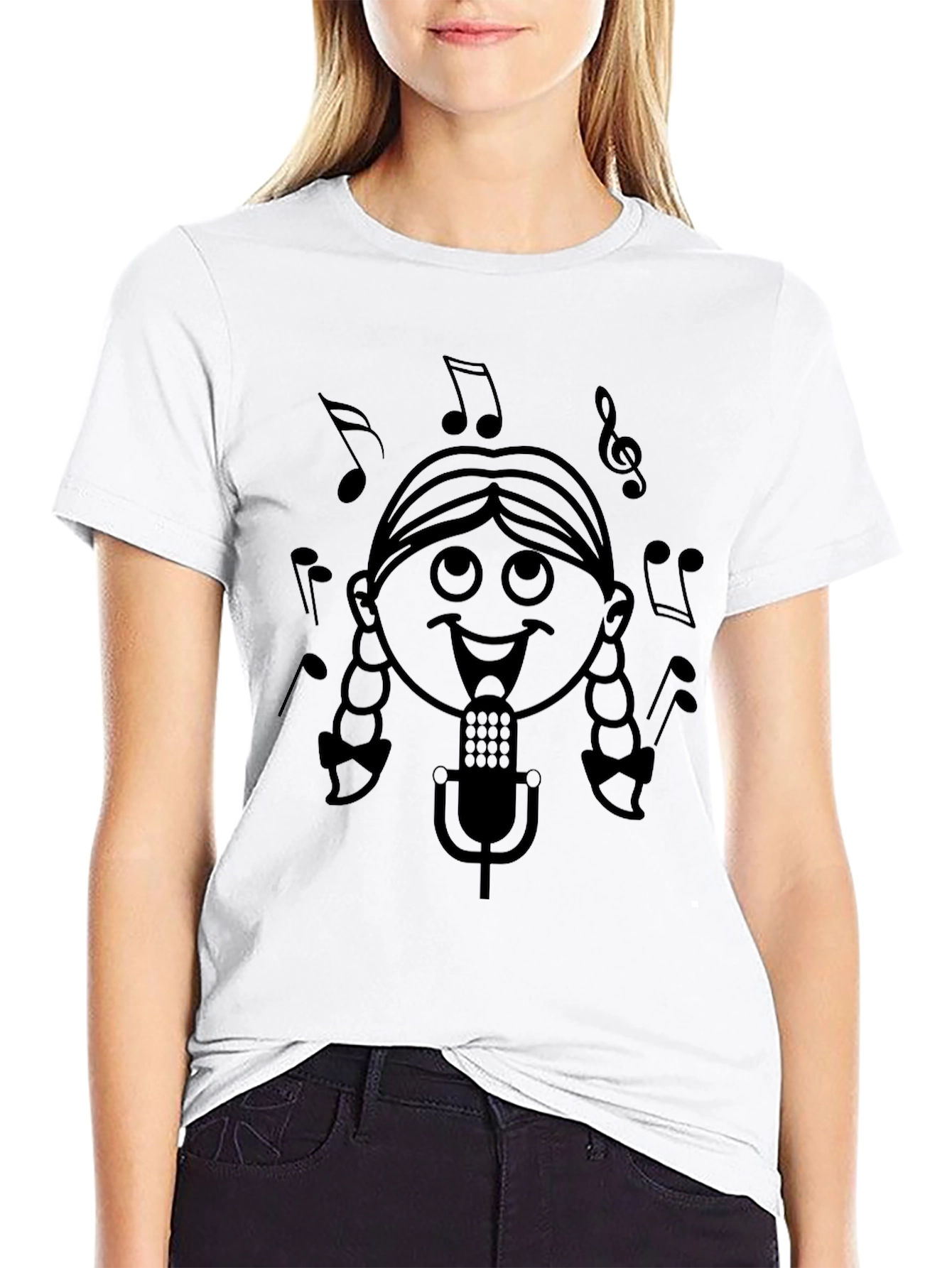 Singing Girl Black T-Shirt