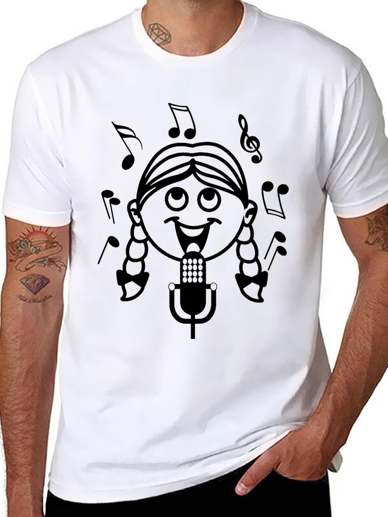 Singing Girl Black T-Shirt