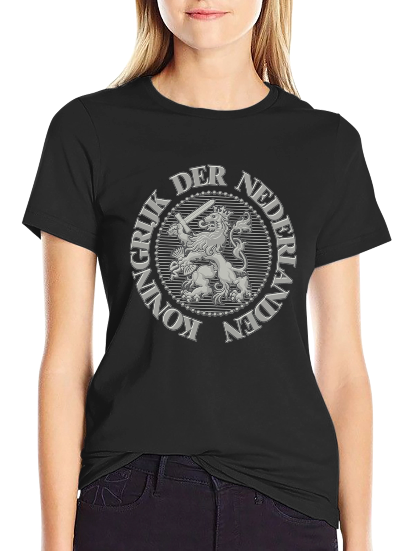 Netherlands Lion Graphic T-Shirt - Black
