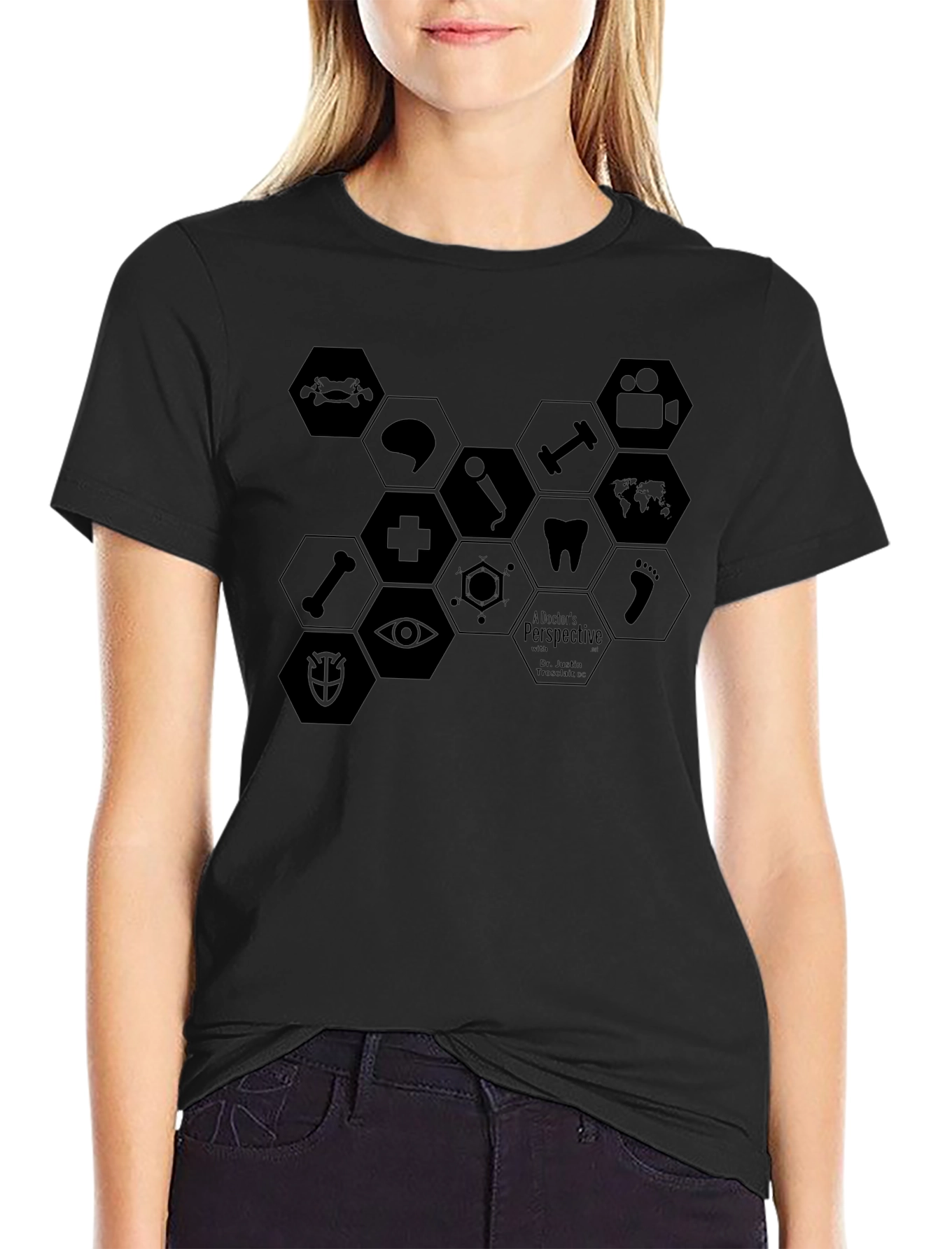 A Doctors Perspective T-Shirt - Medical Hexagon Design