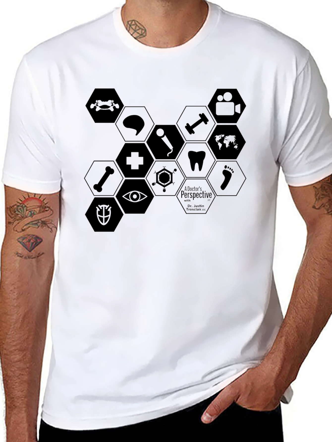 A Doctors Perspective T-Shirt - Medical Hexagon Design
