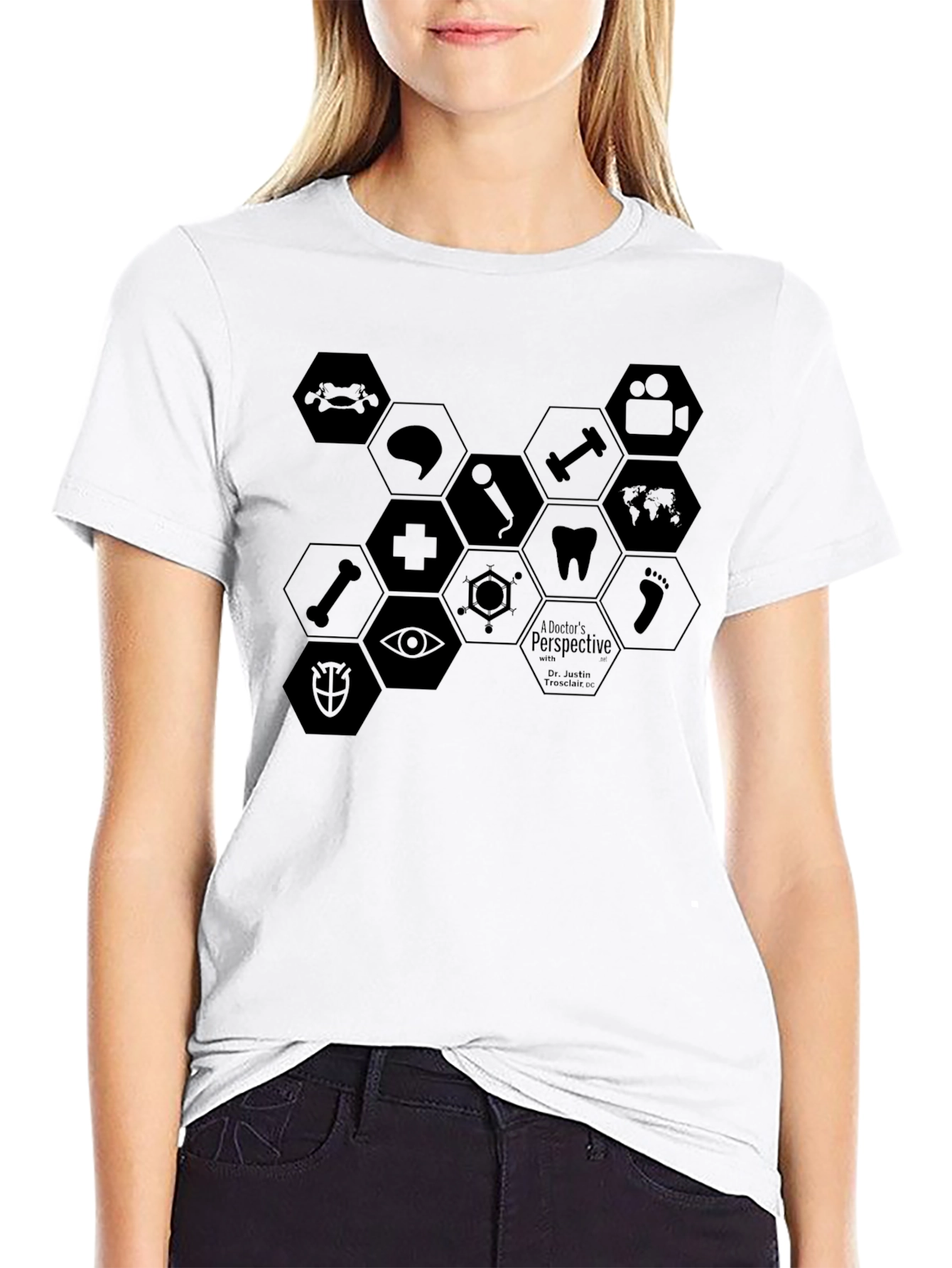 A Doctors Perspective T-Shirt - Medical Hexagon Design